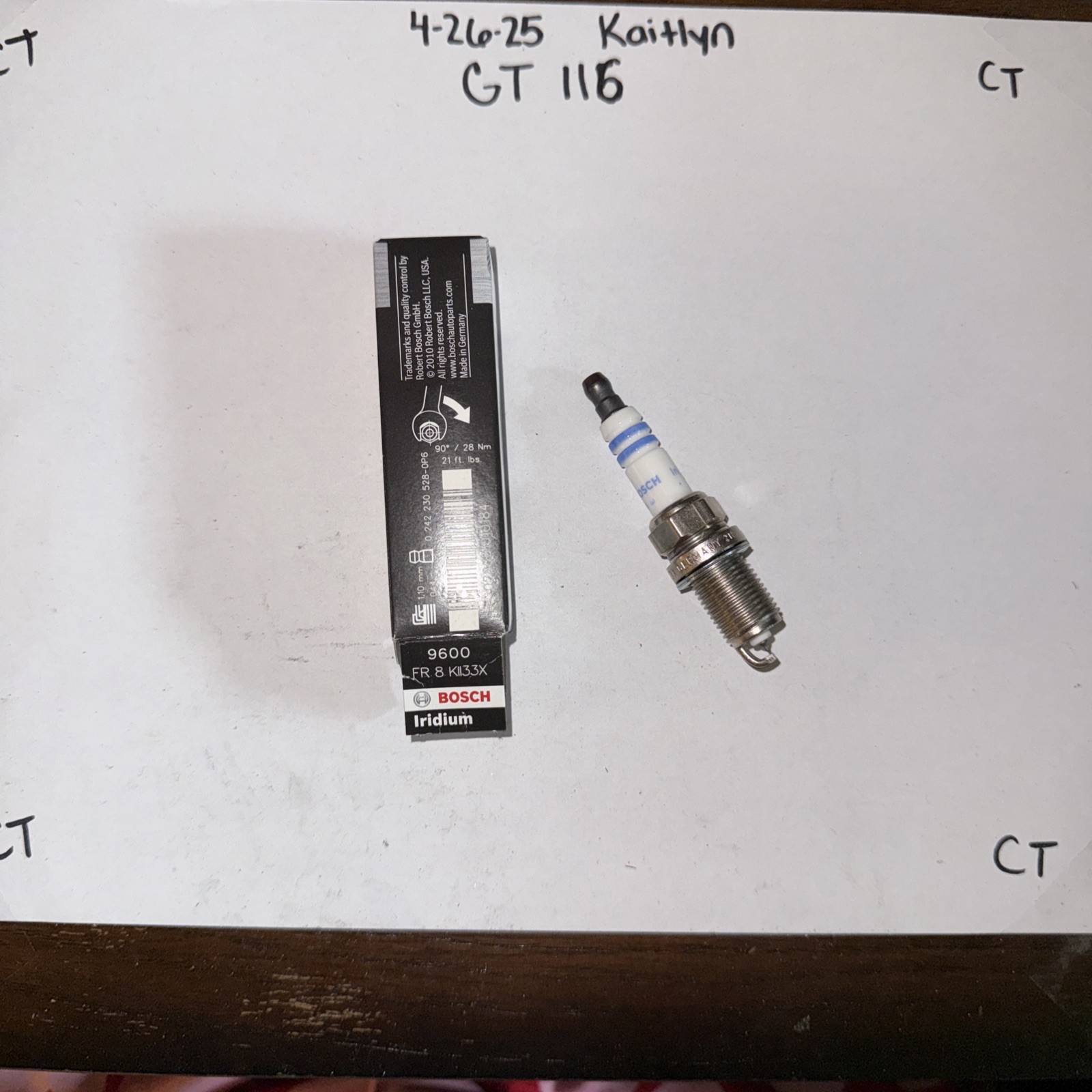 Bosch 9600 Double Iridium Spark Plug For Chevrolet Hyundai Kia Toyota Subaru