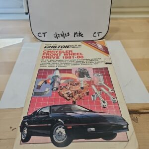 CHILTON'S Repair Manual, #7163, 1981-1992, CHRYSLER FRONT WHEEL DRIVE MODELS