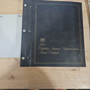Cadillac 1984  Service Information Final Edition Manual