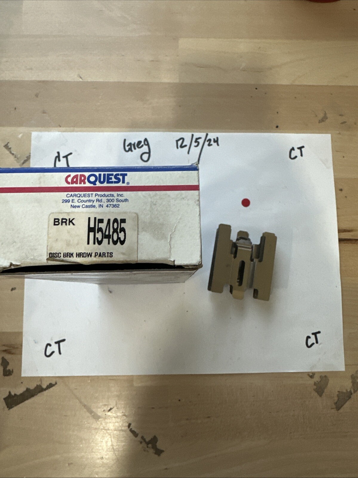 Car Quest H5485 Disc Brake Anti-Rattle Clip