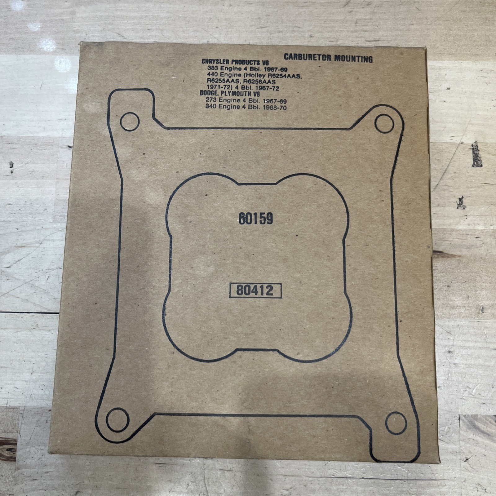 Carburetor Mounting Gasket Fel-Pro 60159 Chrysler/Dodge NOS - Image 3