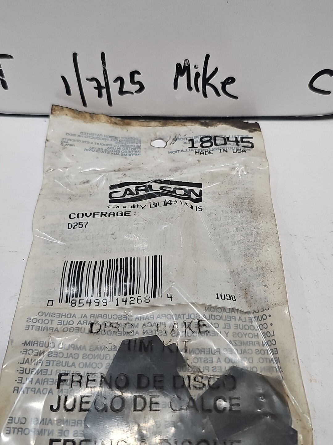 Carlson 18045 Pad Shim Kit - Image 3