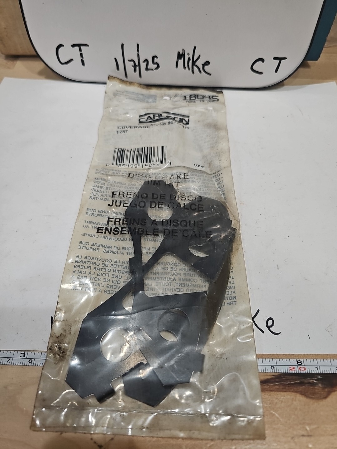 Carlson 18045 Pad Shim Kit
