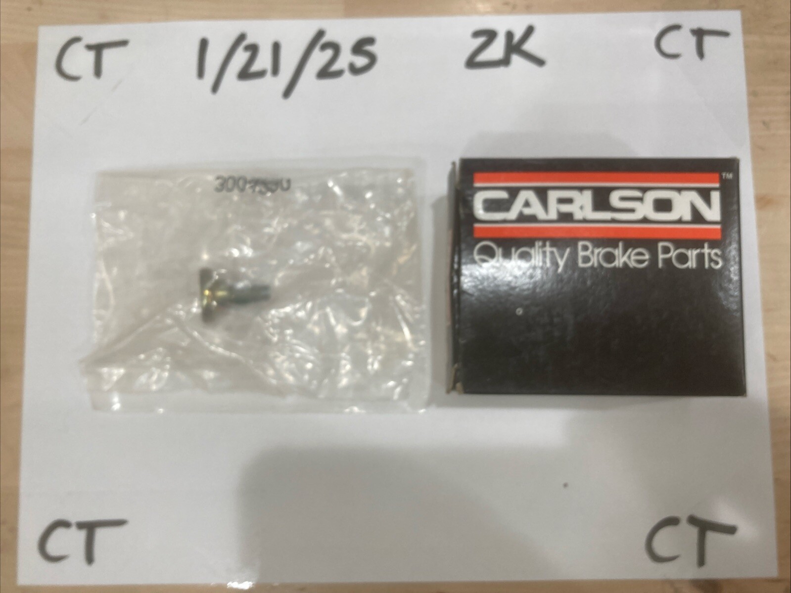 Carlson Quality Brake Parts H5010 Disc Housing Bolt