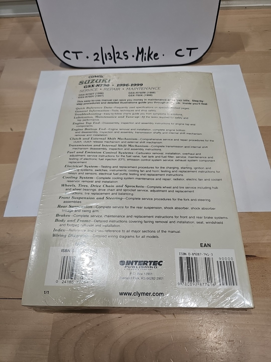 Clymer Repair Service Shop Manual Vintage Suzuki GSX-R750 96-99 - Image 3