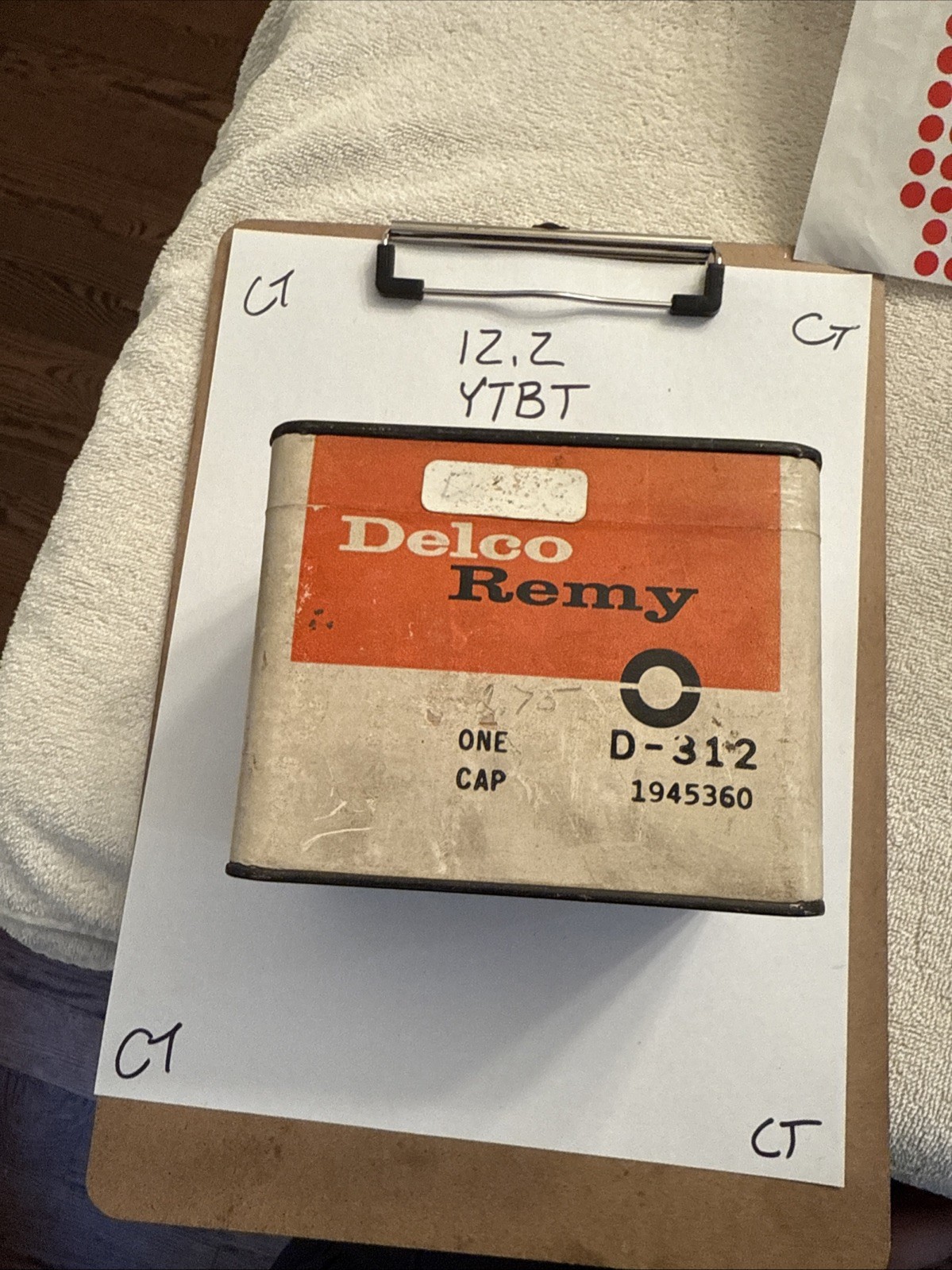 D-312 1945360 DELCO REMY DISTRIBUTOR CAP CORVAIR 1960 1961 NOS GENUINE