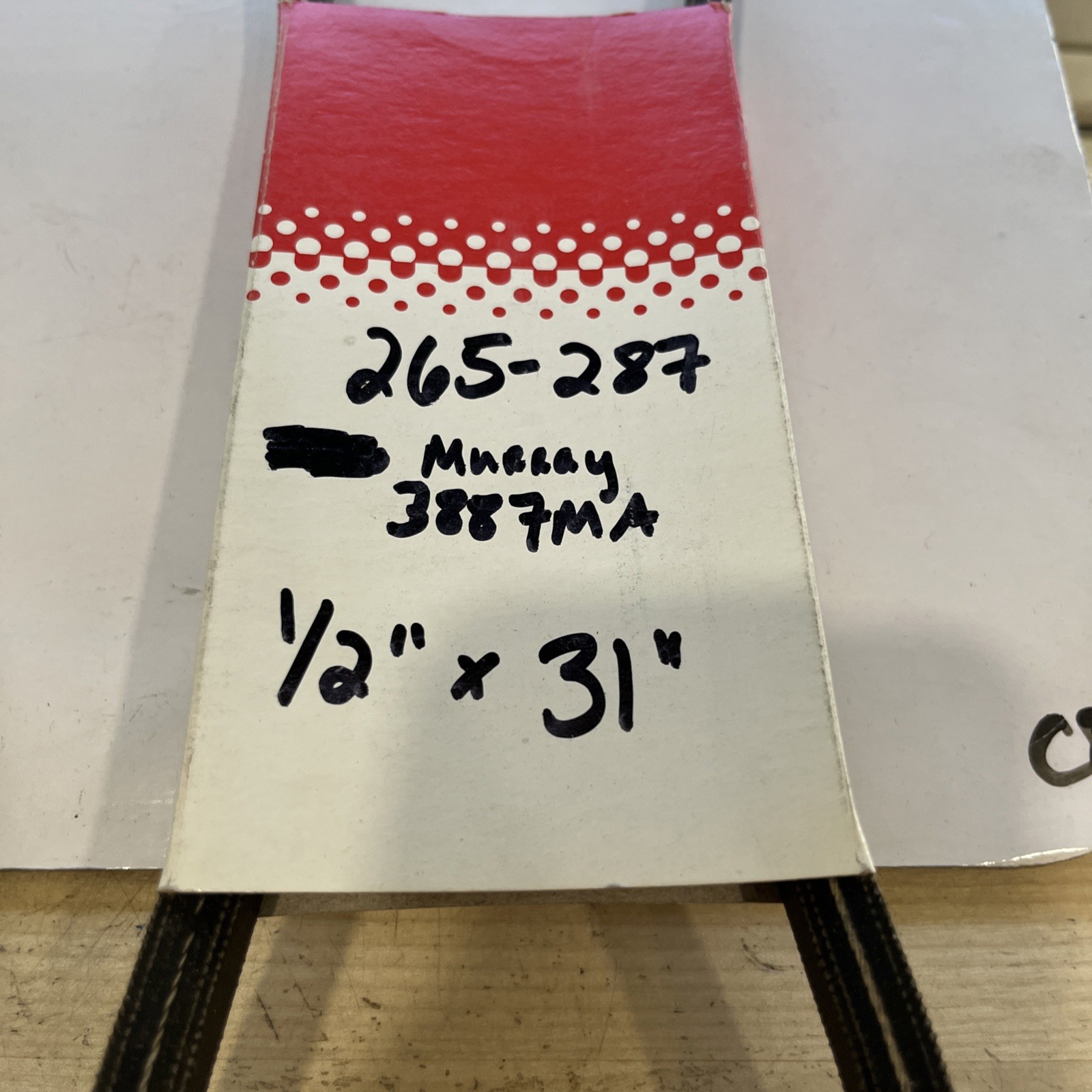 D&D Replacement Belt 265-287 1/2” x 31” Fits Murray 3887MA - Image 3