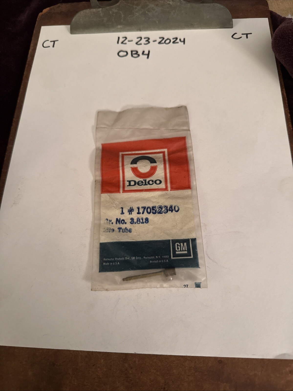 Delco Idle Tube 17052340