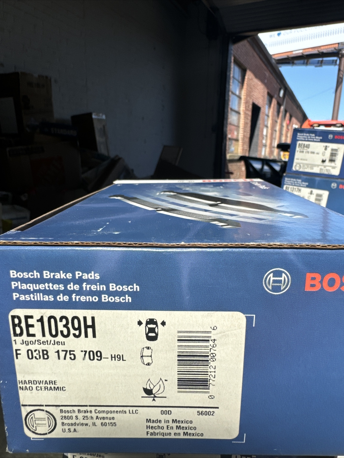 Disc Brake Pad Set-Blue Brake Pads with Hardware Front Bosch BE1039H