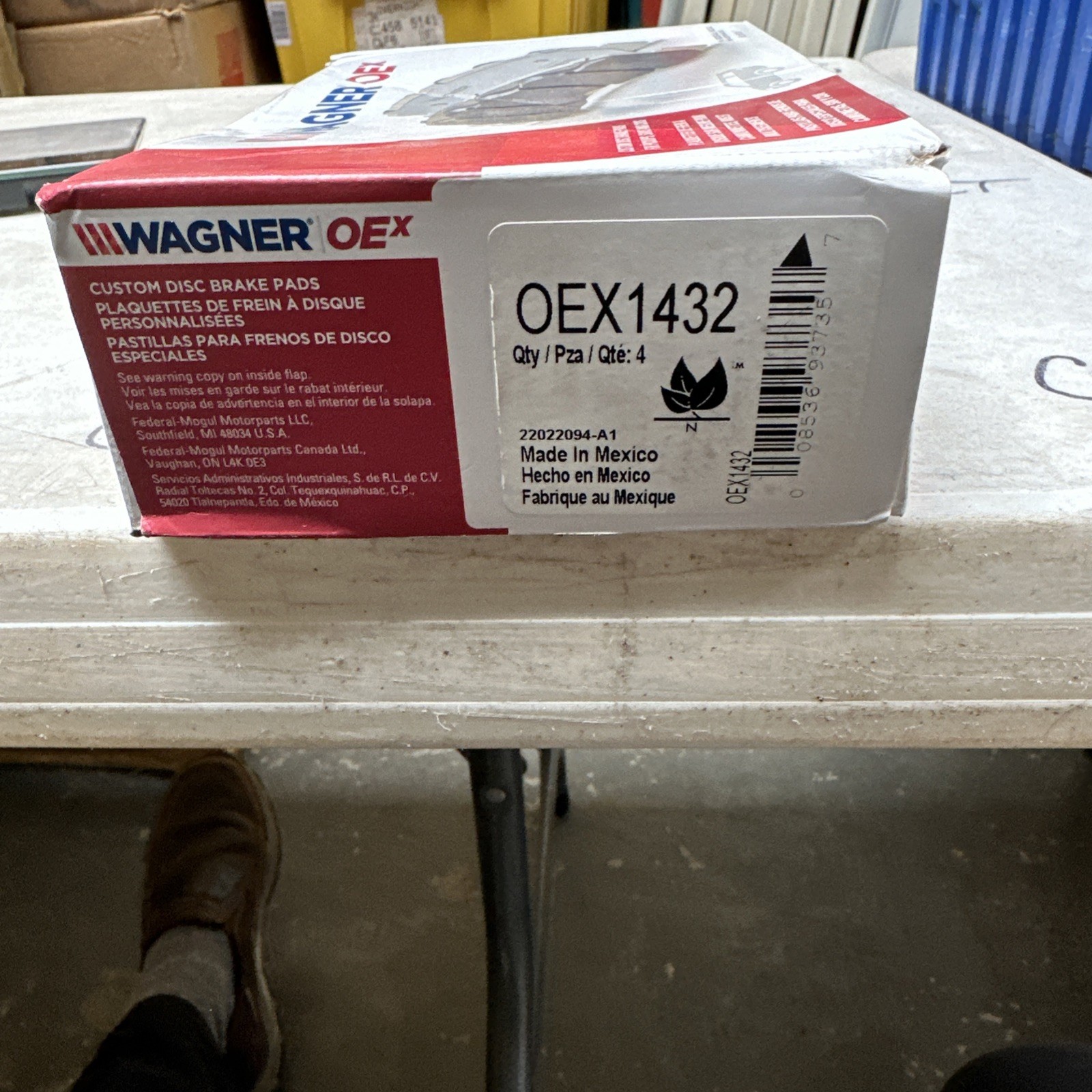 Disc Brake Pad Set-OEX Disc Brake Pad Wagner OEX1432 - Image 3