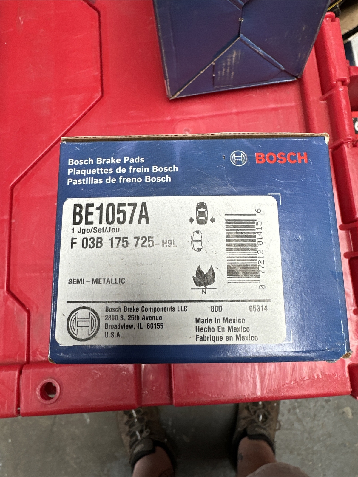 Disc Brake Pad Set-R/T Rear Bosch BE1057A