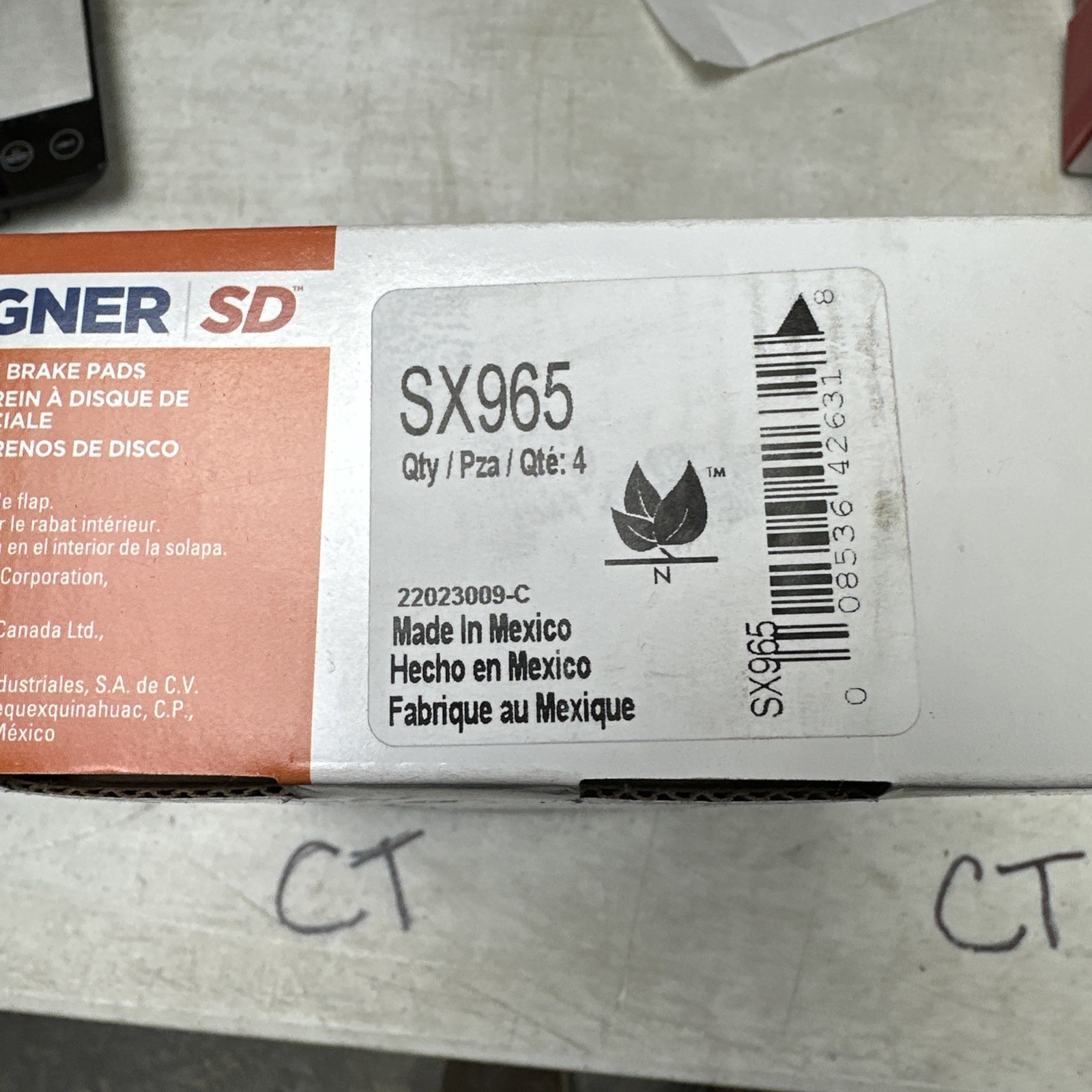 Disc Brake Pad Set-SevereDuty Disc Brake Pad Wagner SX965 - Image 3