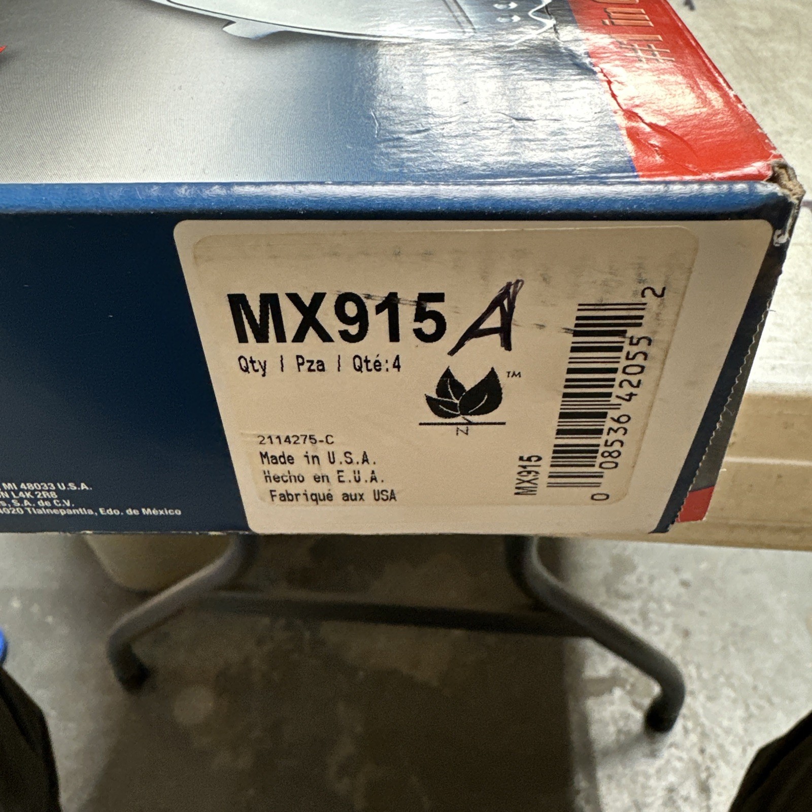 Disc Brake Pad Set-ThermoQuiet Disc Brake Pad Front Wagner MX915 - Image 3