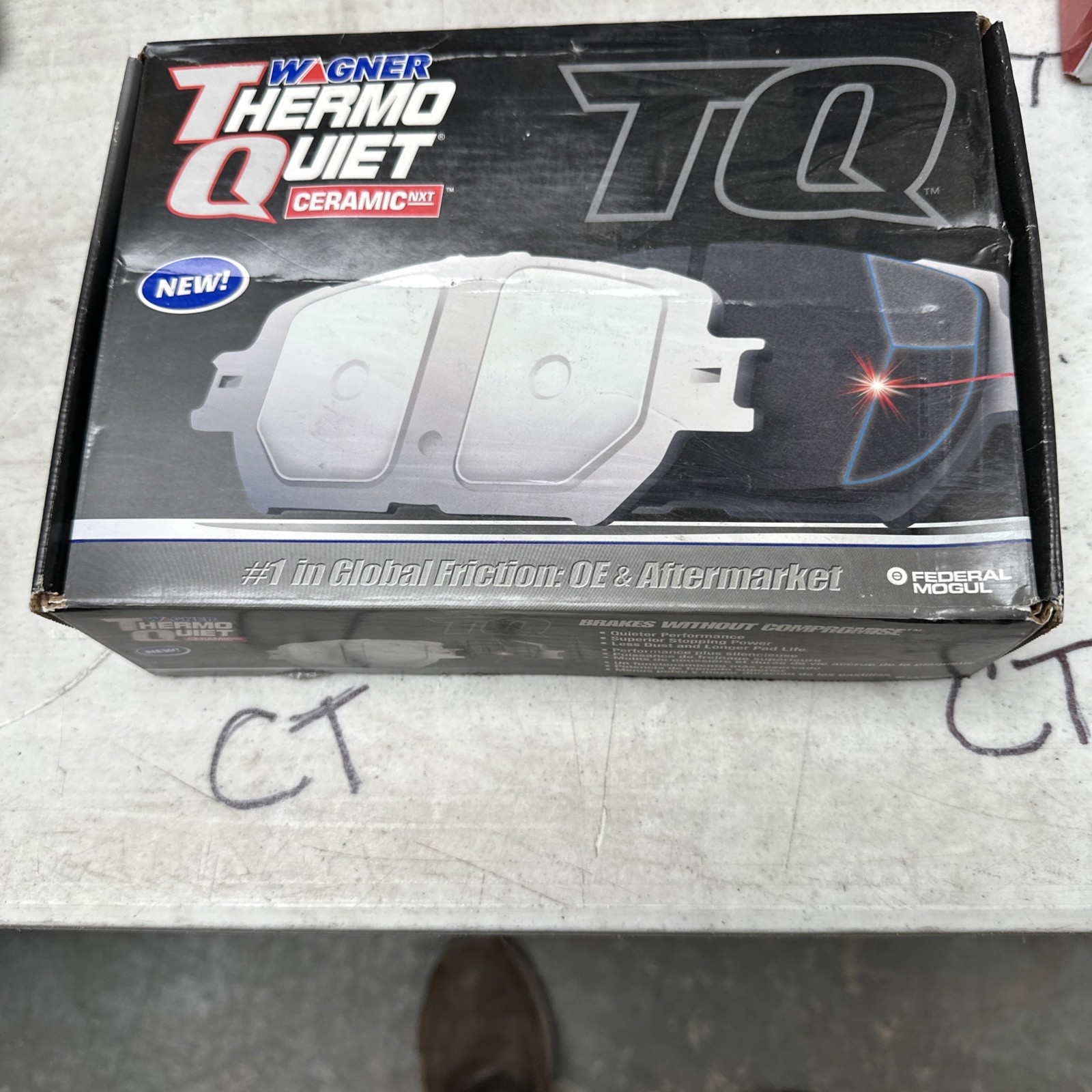 Disc Brake Pad Set-ThermoQuiet Disc Brake Pad Front Wagner QC748