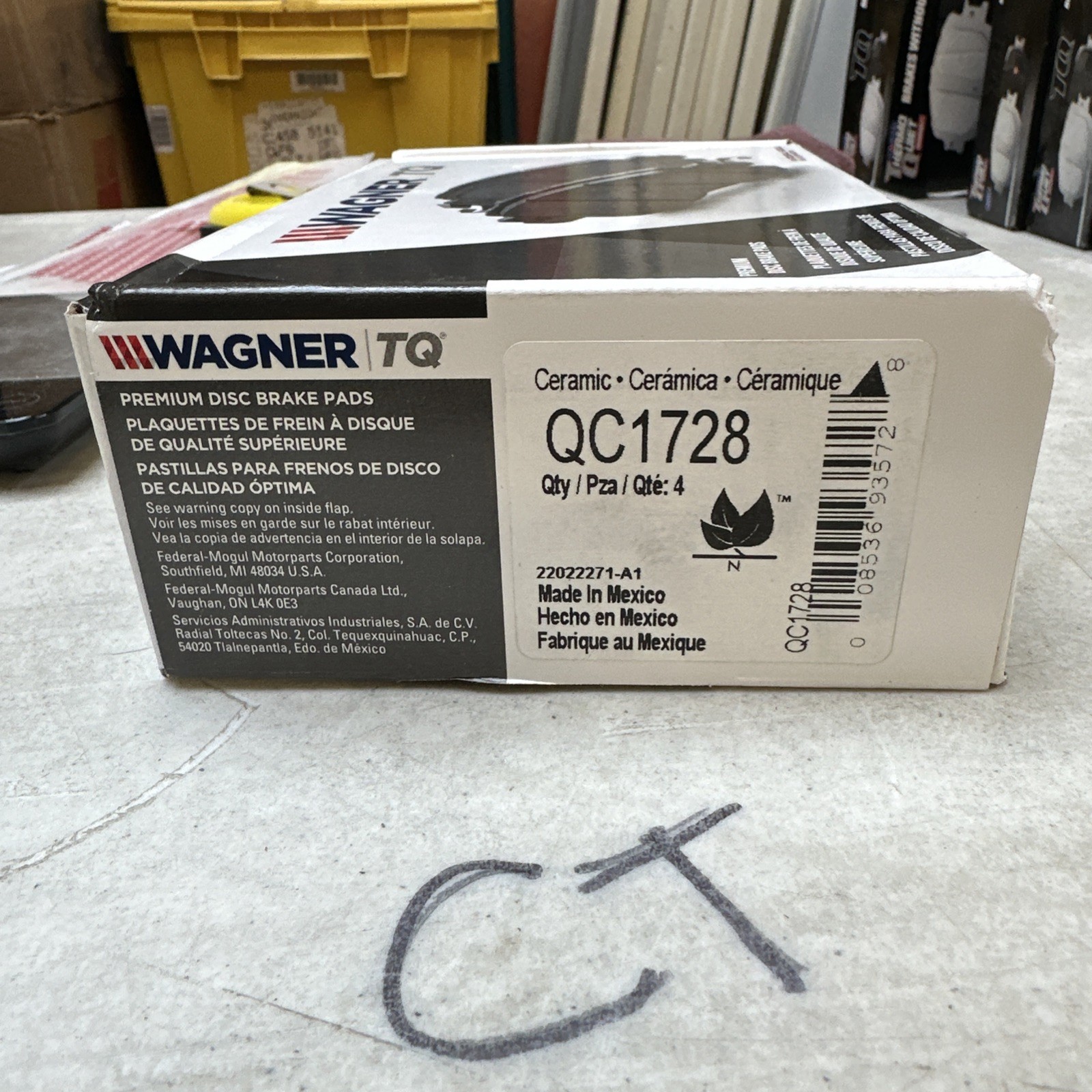 Disc Brake Pad Set-ThermoQuiet Disc Brake Pad Wagner QC1728 - Image 3