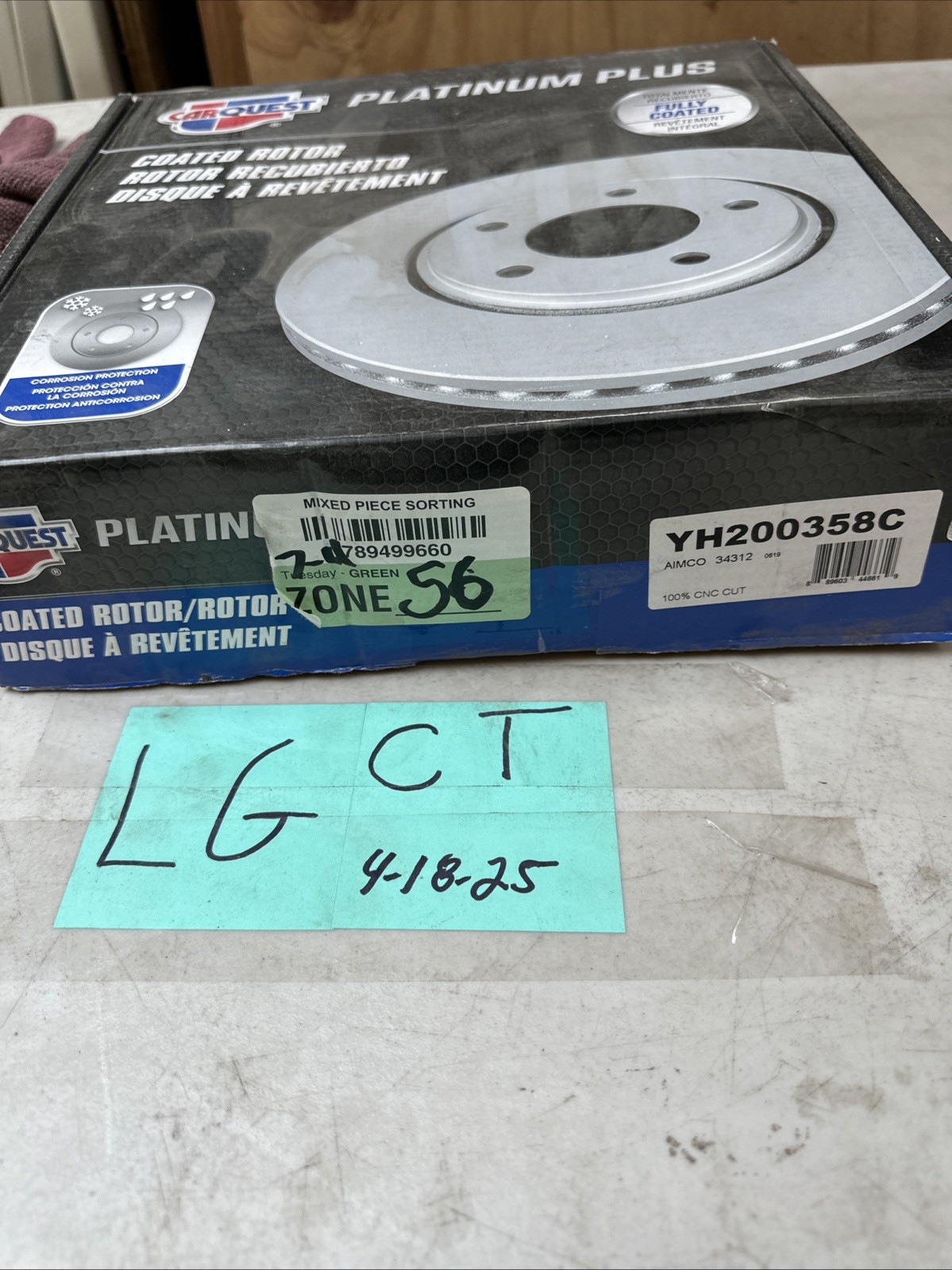Disc Brake Rotor-Coated CARQUEST YH200358C