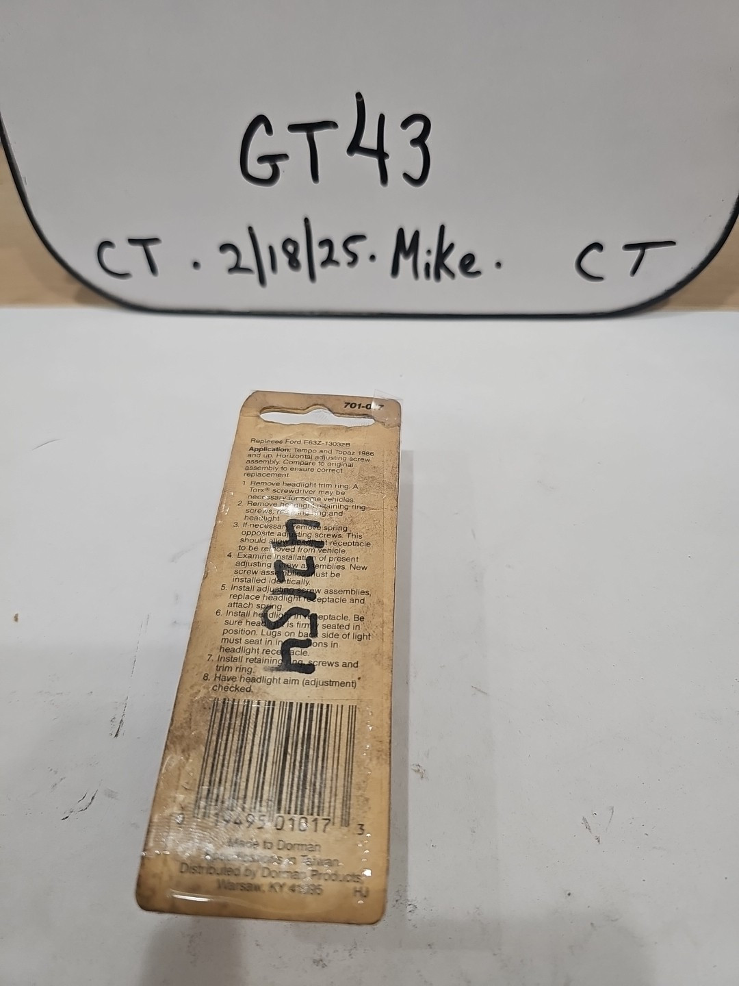 Dorman 701-017 (42154) Headlight Adjustment Screw Assembly, Ford E63Z-13032B - Image 4