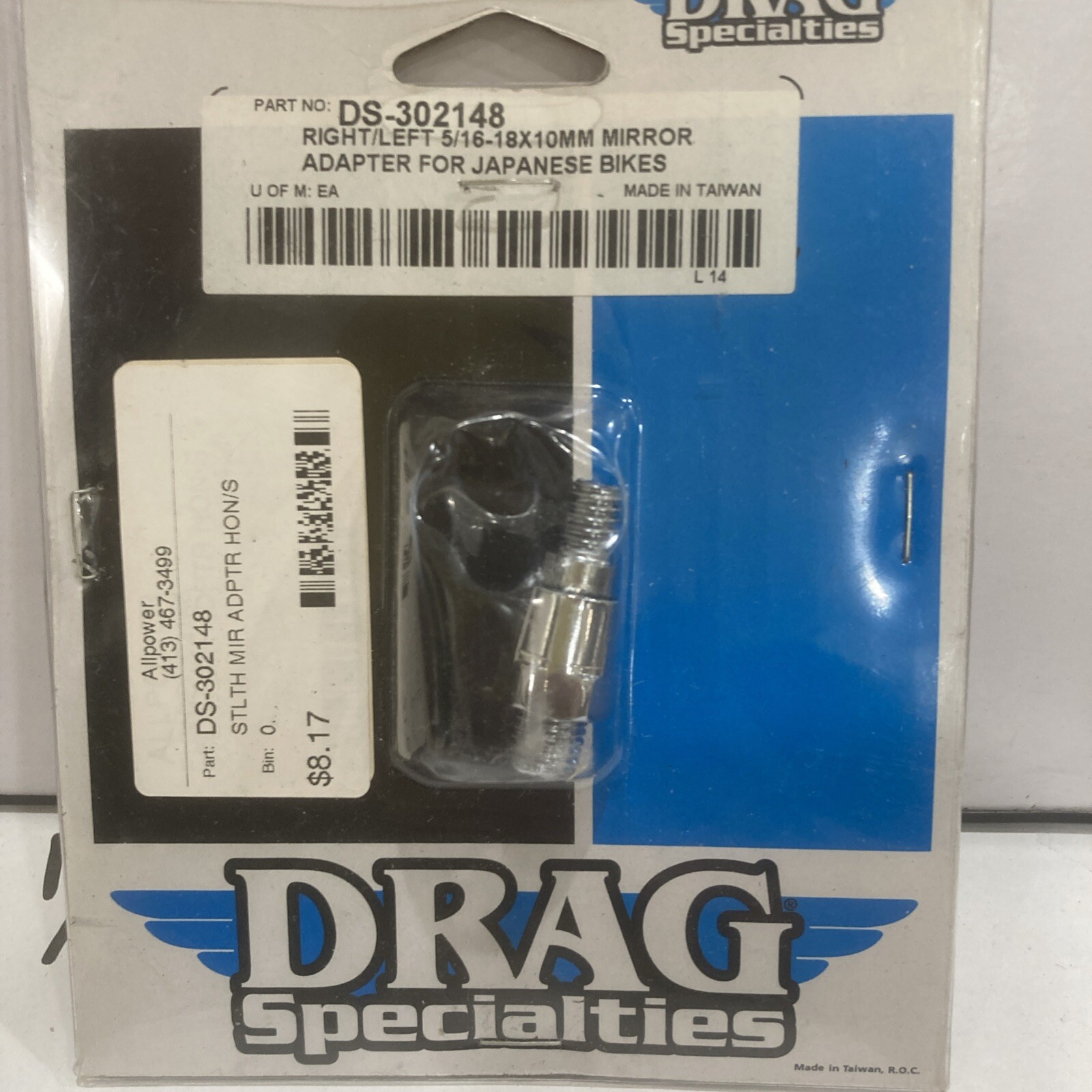 Drag Specialties Stealth Mirror Adapter DS-302148 - Image 3