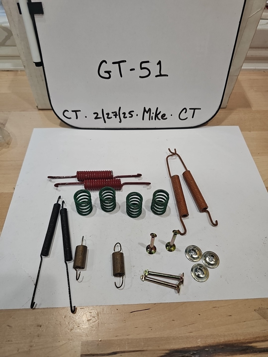 Drum Brake Hardware -Base USA Brake Parts 17137 (F102576S) Missing Pcs See Photo