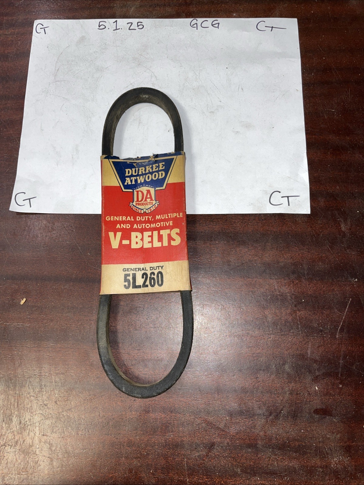 Durkee Atwood V Belt 5L260