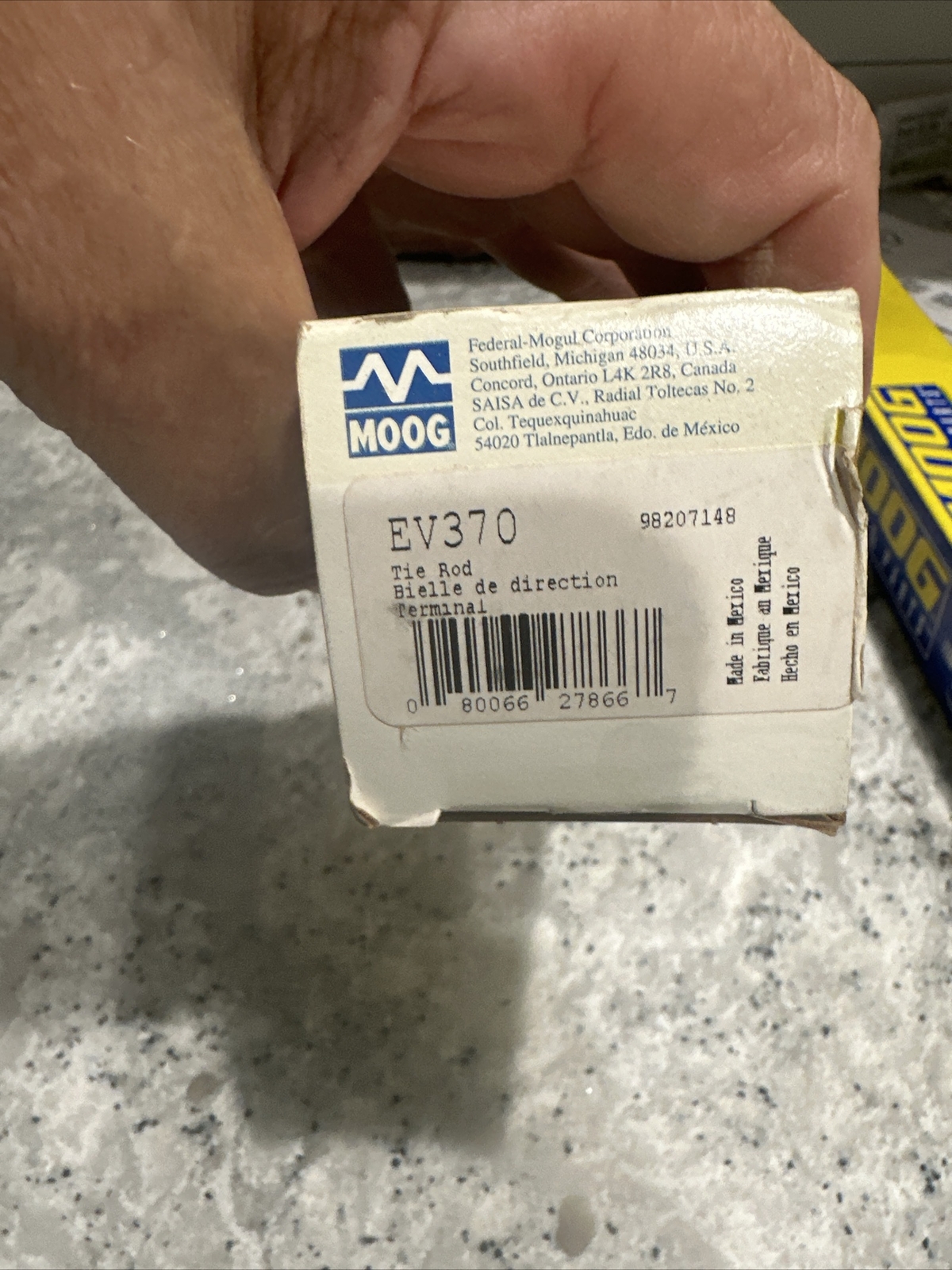 EV370 MOOG Steering Tie Rod End Moog EV370 Steering Tie Rod End
