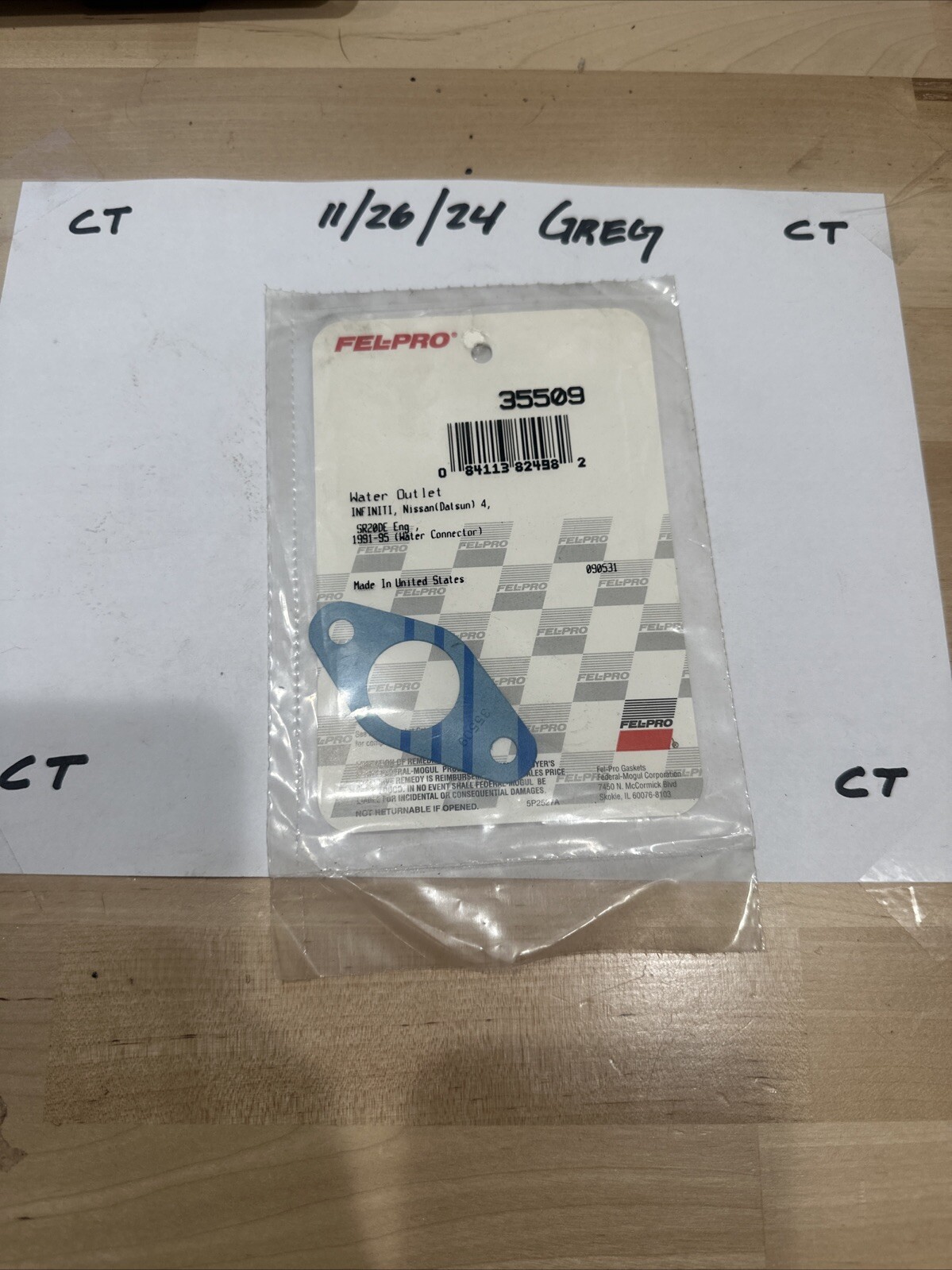 Engine Coolant Pipe Gasket Fel-Pro 35509