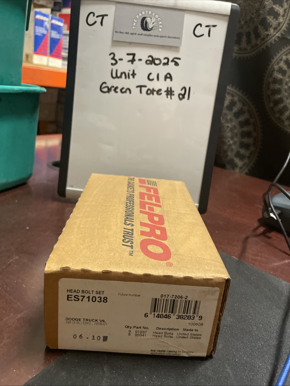 Engine Cylinder Head Bolt Set Fel-Pro ES71038