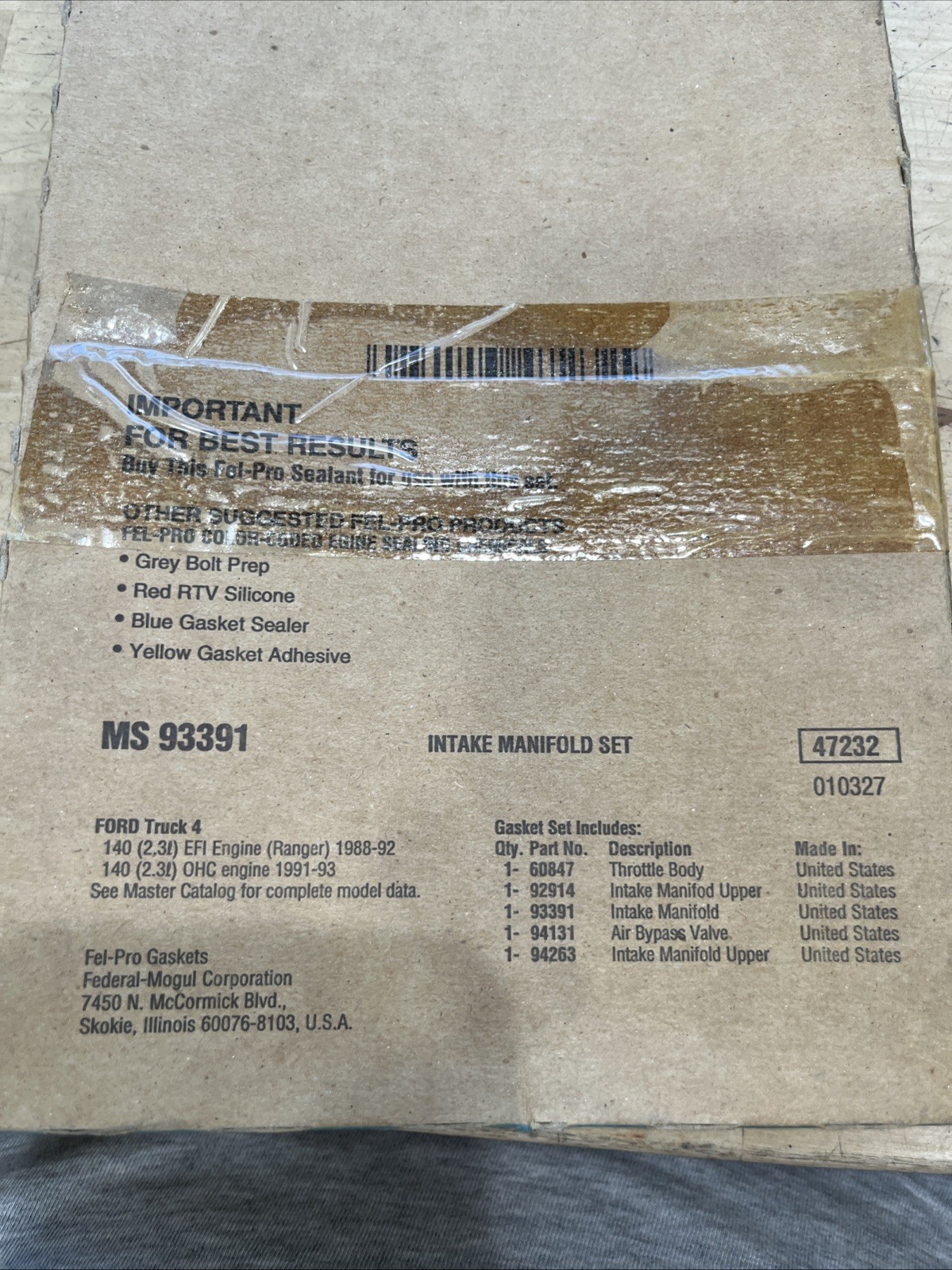 Engine Intake Manifold Gasket Set Fel-Pro MS 93391 - Image 3