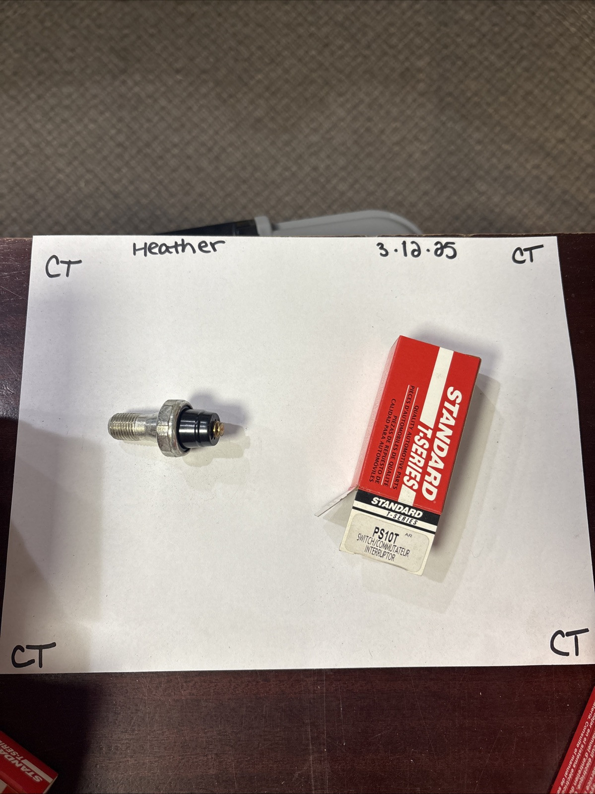 Engine Oil Pressure Switch Standard PS10T
