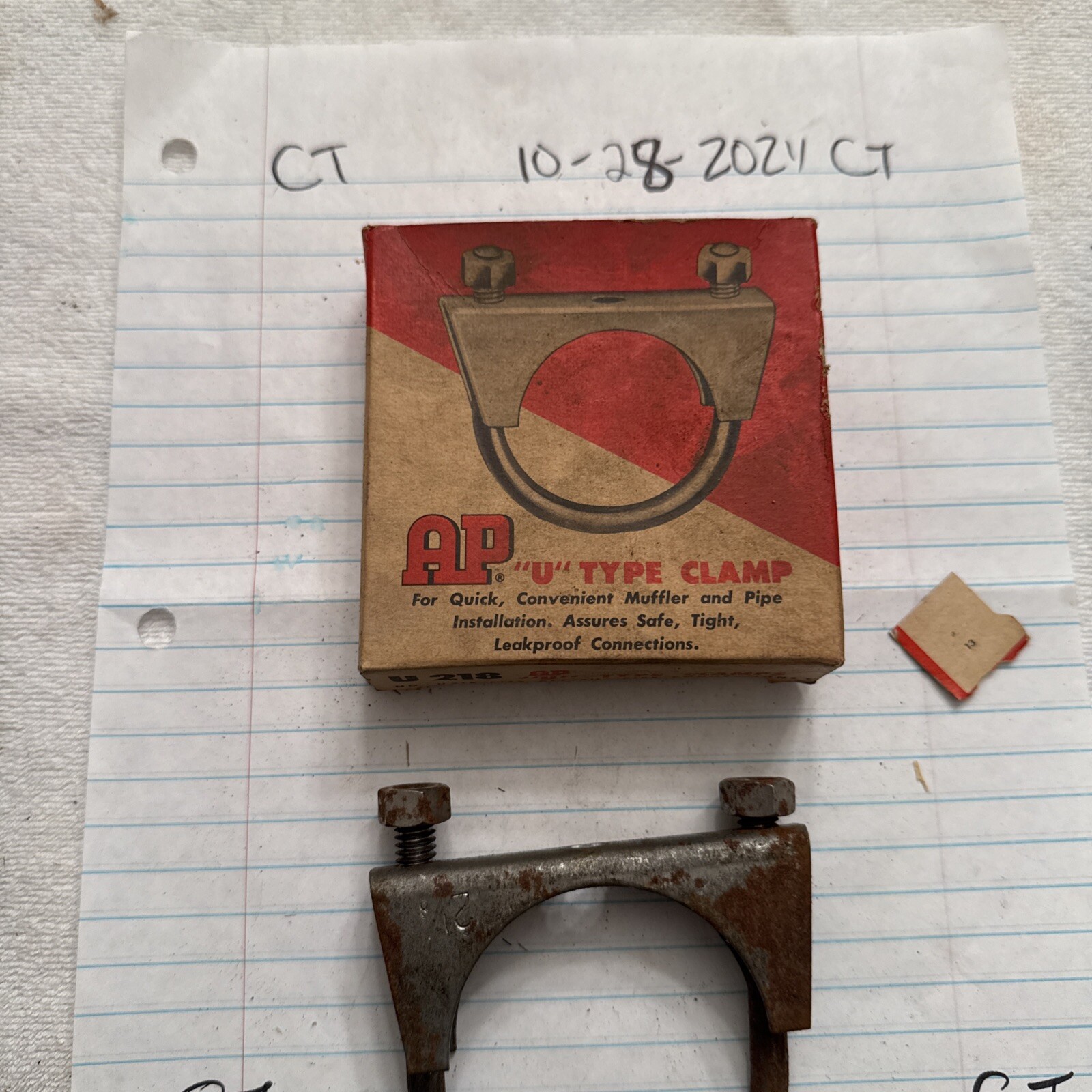 Exhaust Clamp AP Exhaust U218 Nos Surface Rust - Image 3