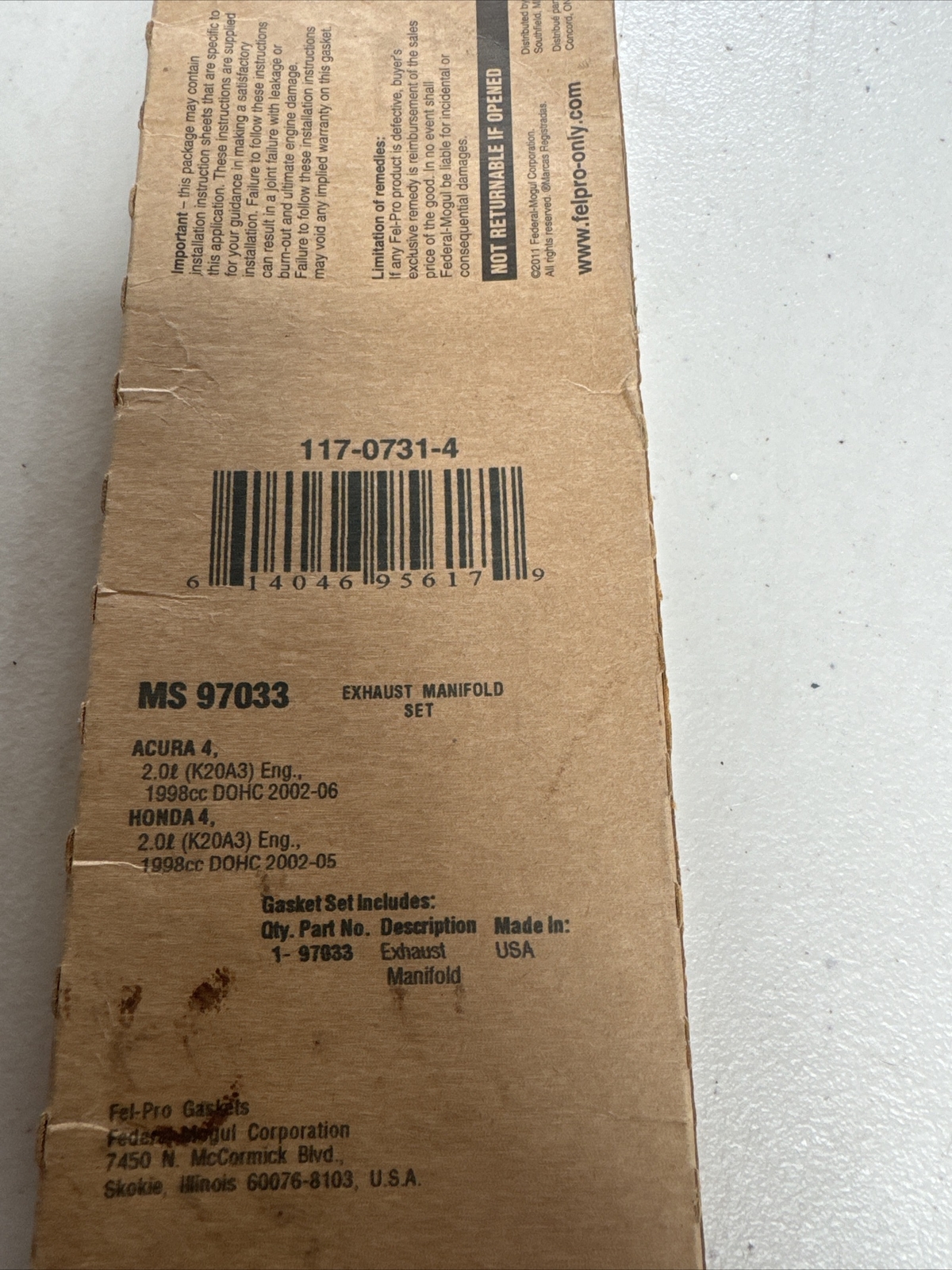 Exhaust Manifold Gasket Set Fel-Pro MS 97033