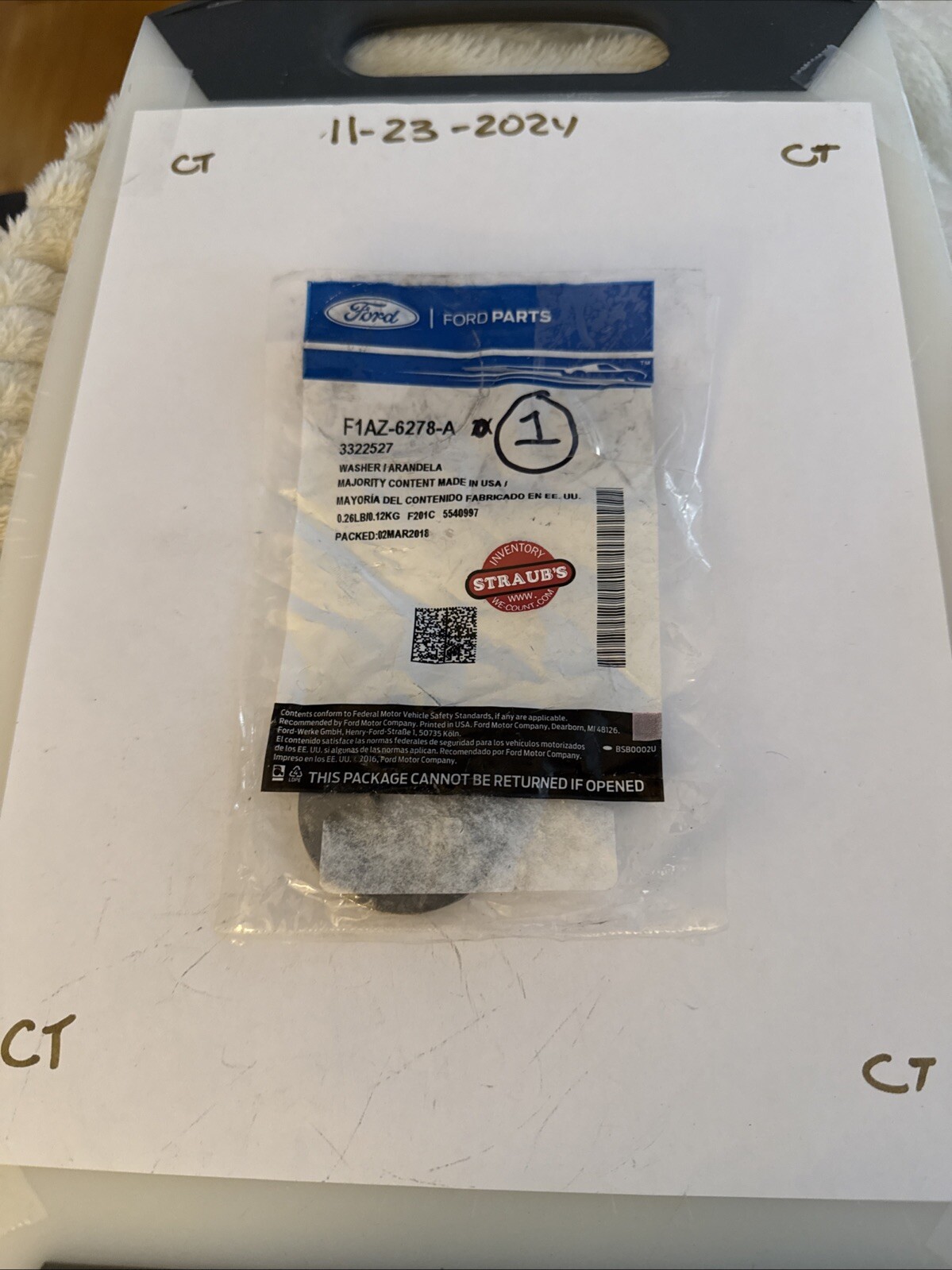 F1AZ6278A - WASHER - FLAT - Ford