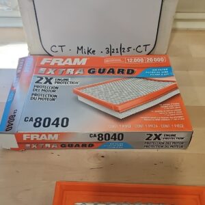 FRAM Extra Guard CA8040 2X Engine Protection 12000 mile Air Filter Honda Civic