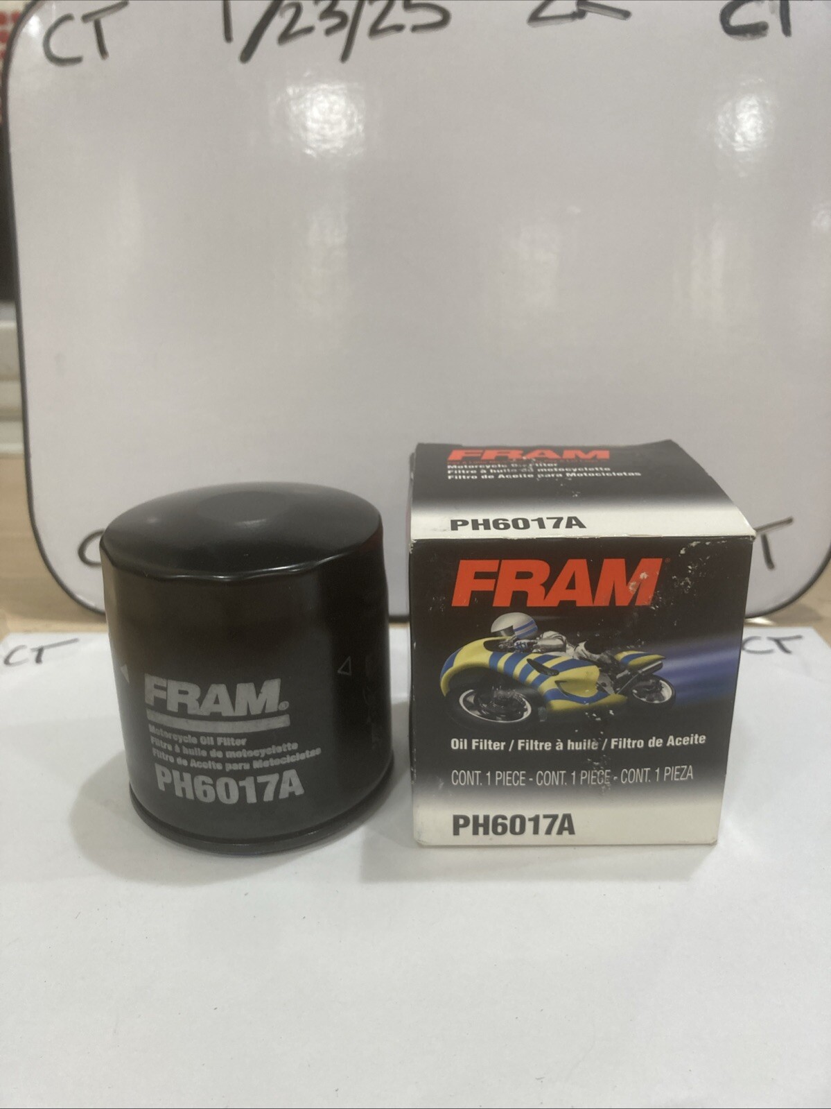 FRAM Motorcycle/ATV Oil Filter, PH6017A for Select Harley-Davidson, Honda