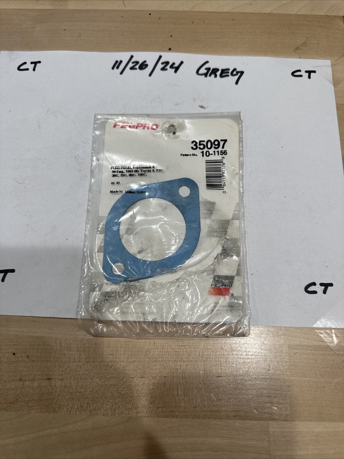 Fel-Pro 35097 Engine Coolant Outlet Gasket fits 1968-1980 Toyota