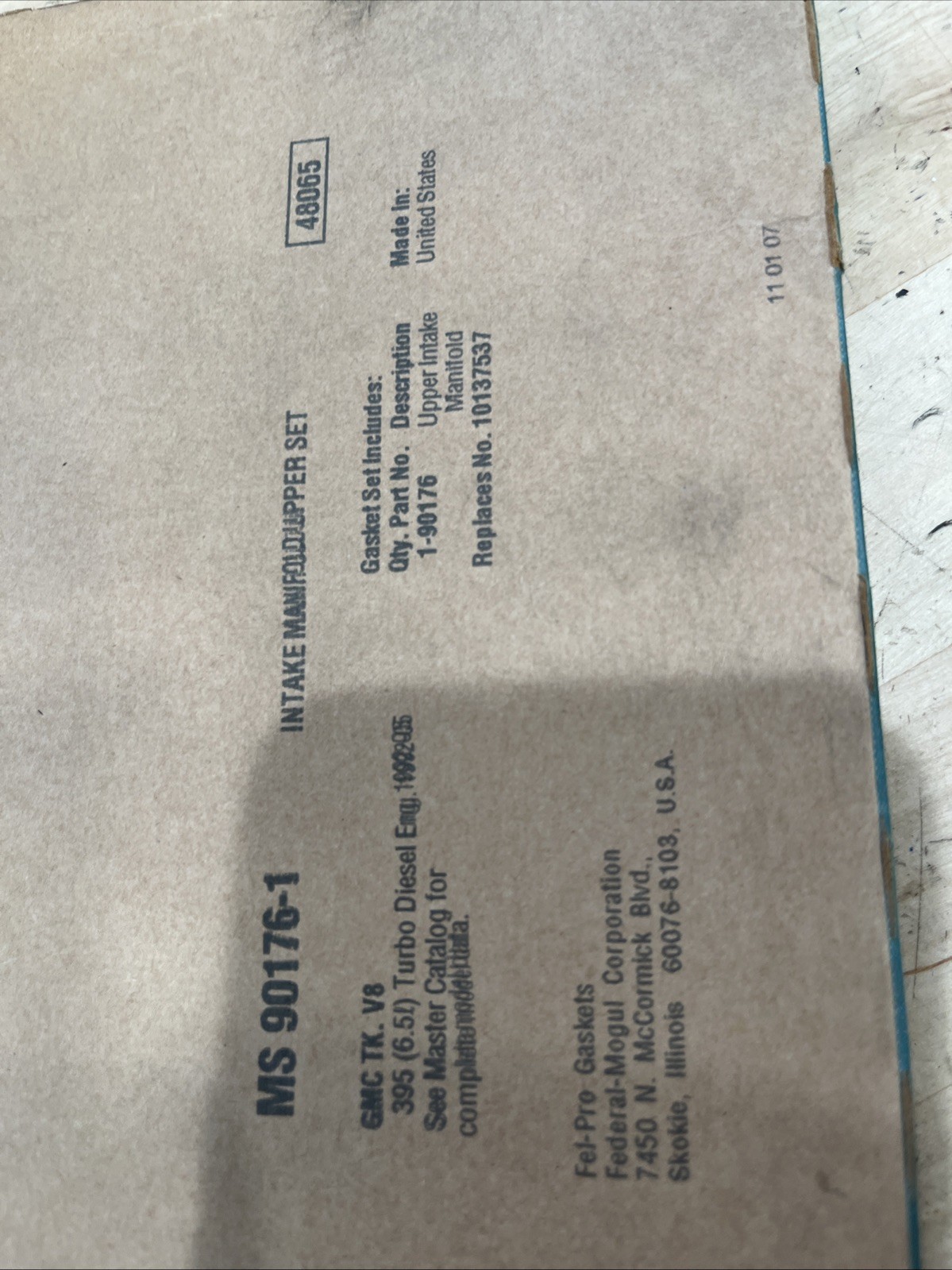 Fel-Pro MS90176-1 Fuel Injection Plenum Gasket for 92-05 GM 395 6.5 Turbo Diesel - Image 3