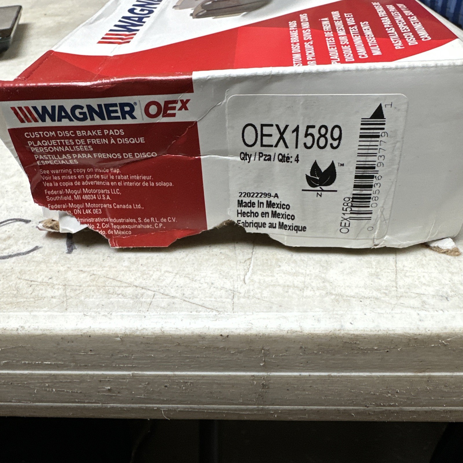 For Dodge Grand Caravan 11-20 Wagner OEX1589 OEX Ceramic Front Disc Brake Pads - Image 3