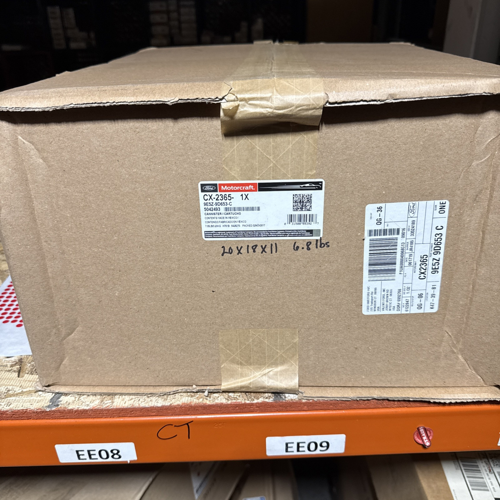 For Ford Fusion 2007-2011 Motorcraft Vapor Canister