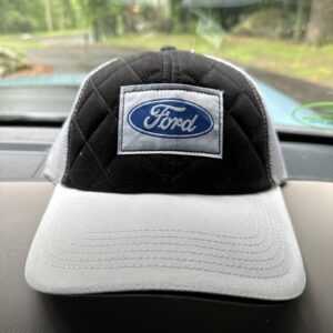 Ford White And Black Quilted Baseball Hat