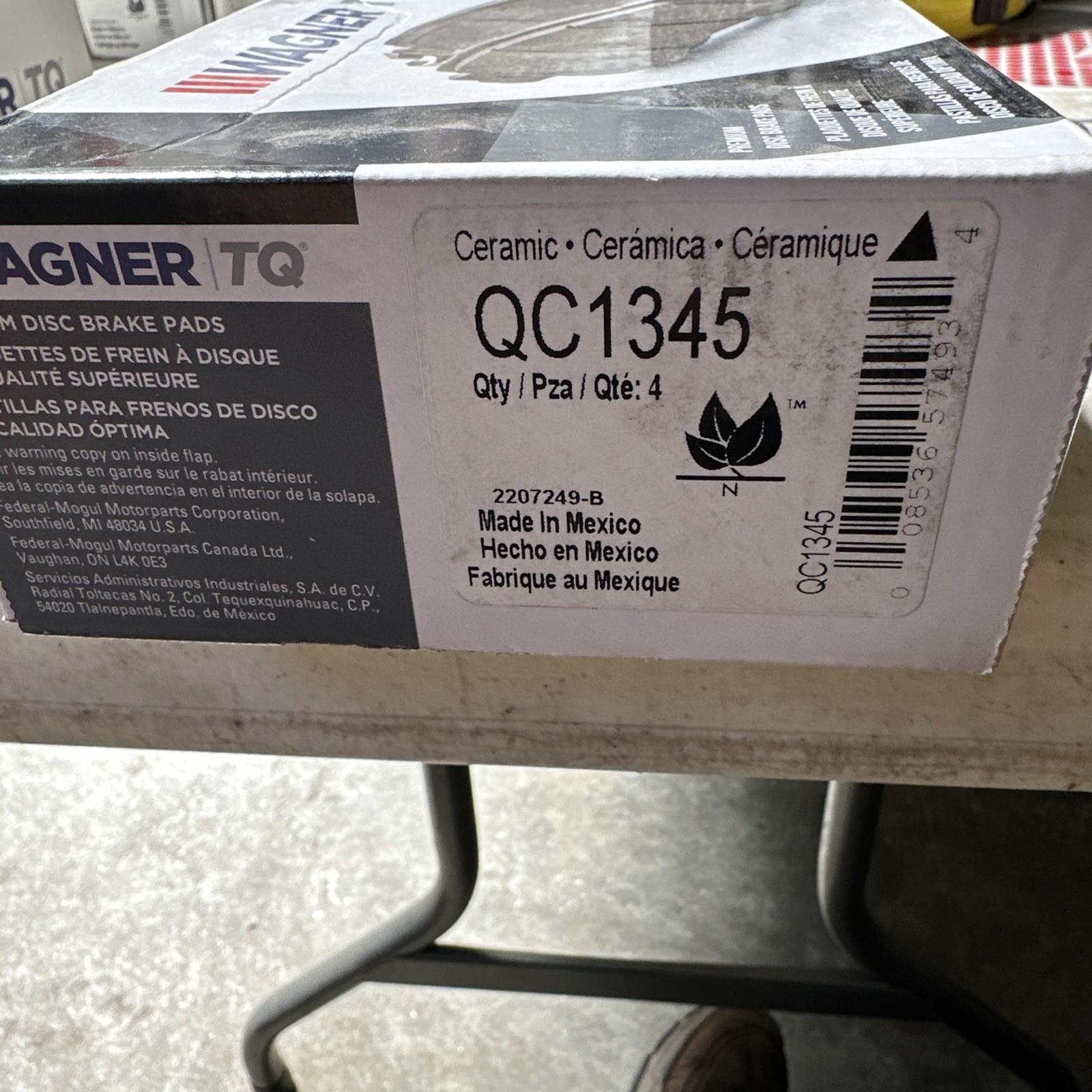 Front Ceramic Brake Pads Wagner QC1345 - Image 3