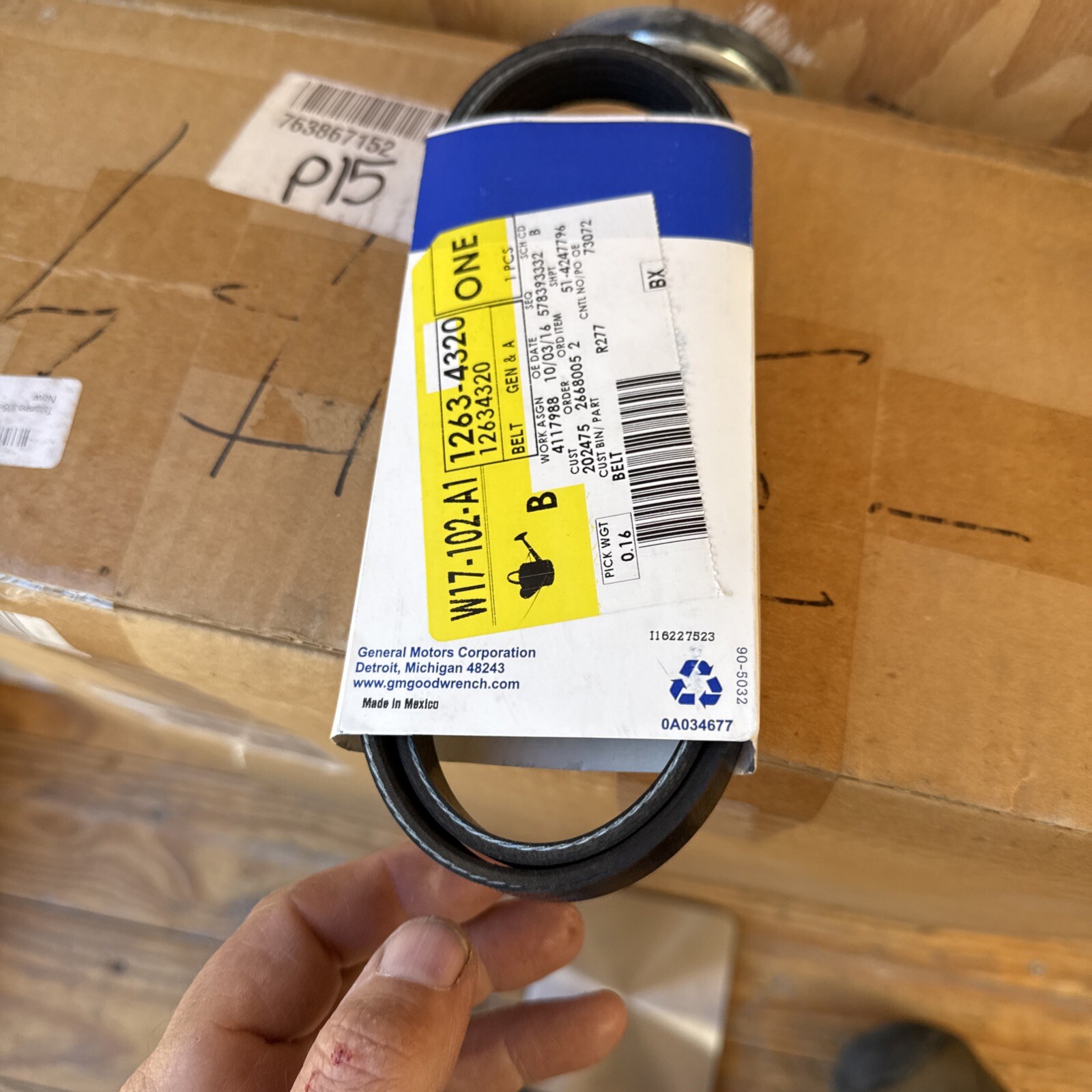 GM OEM-Serpentine Drive Fan Belt 12634320 - Image 3