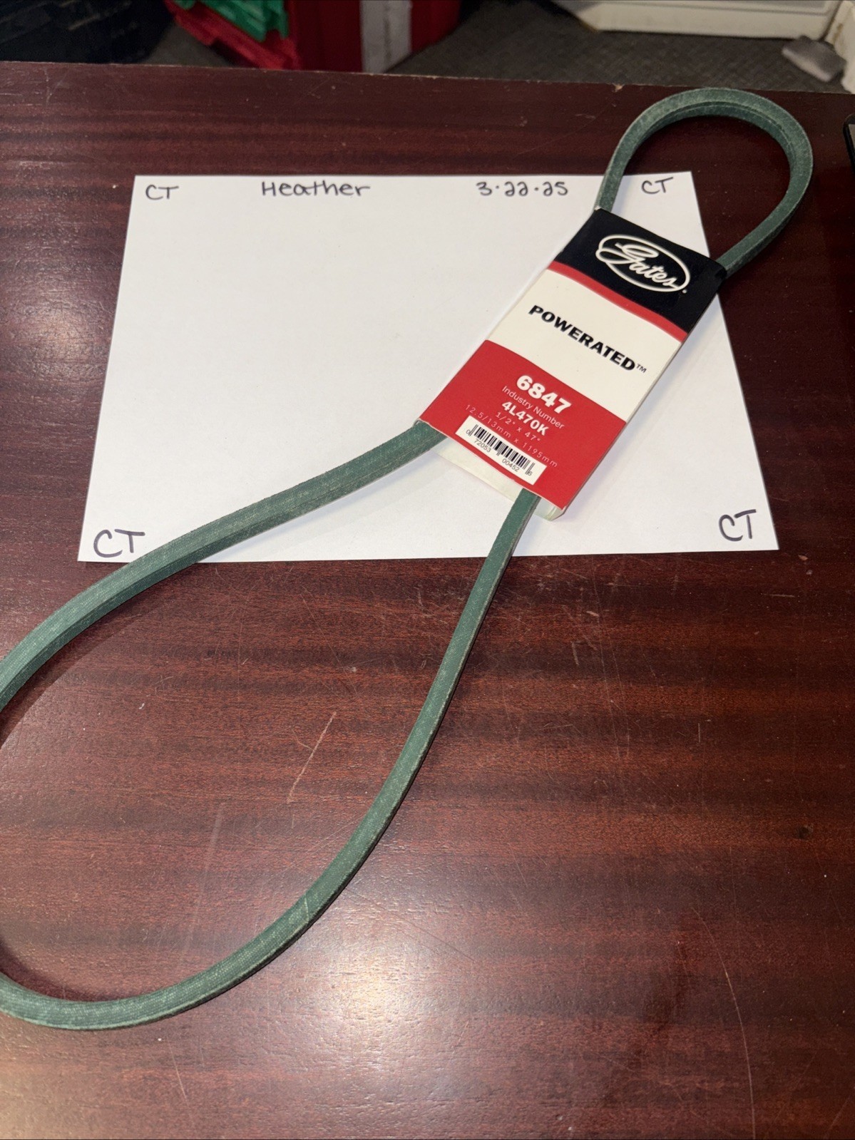 Gates 6847 PoweRated 4L470K Light Duty V-Belt 47" x 1/2"