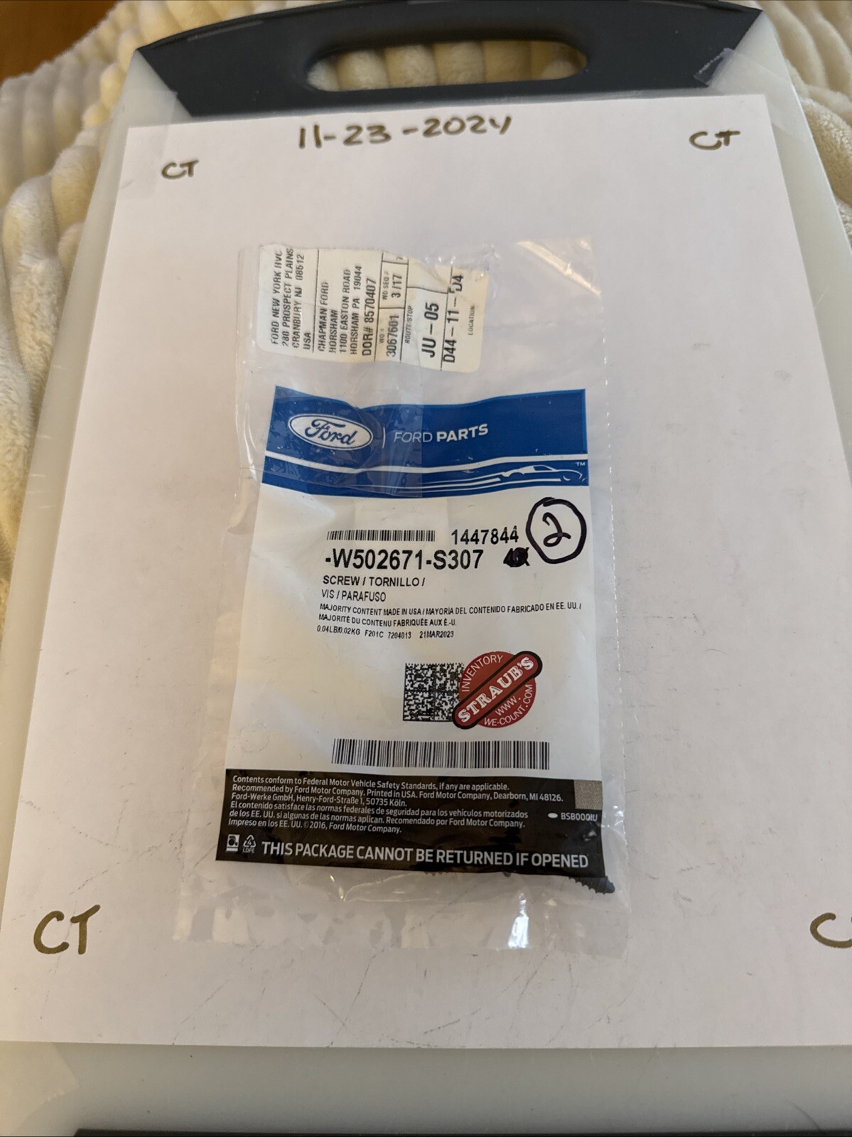 Genuine End Cover Screw W502671-S307 (2) Screws