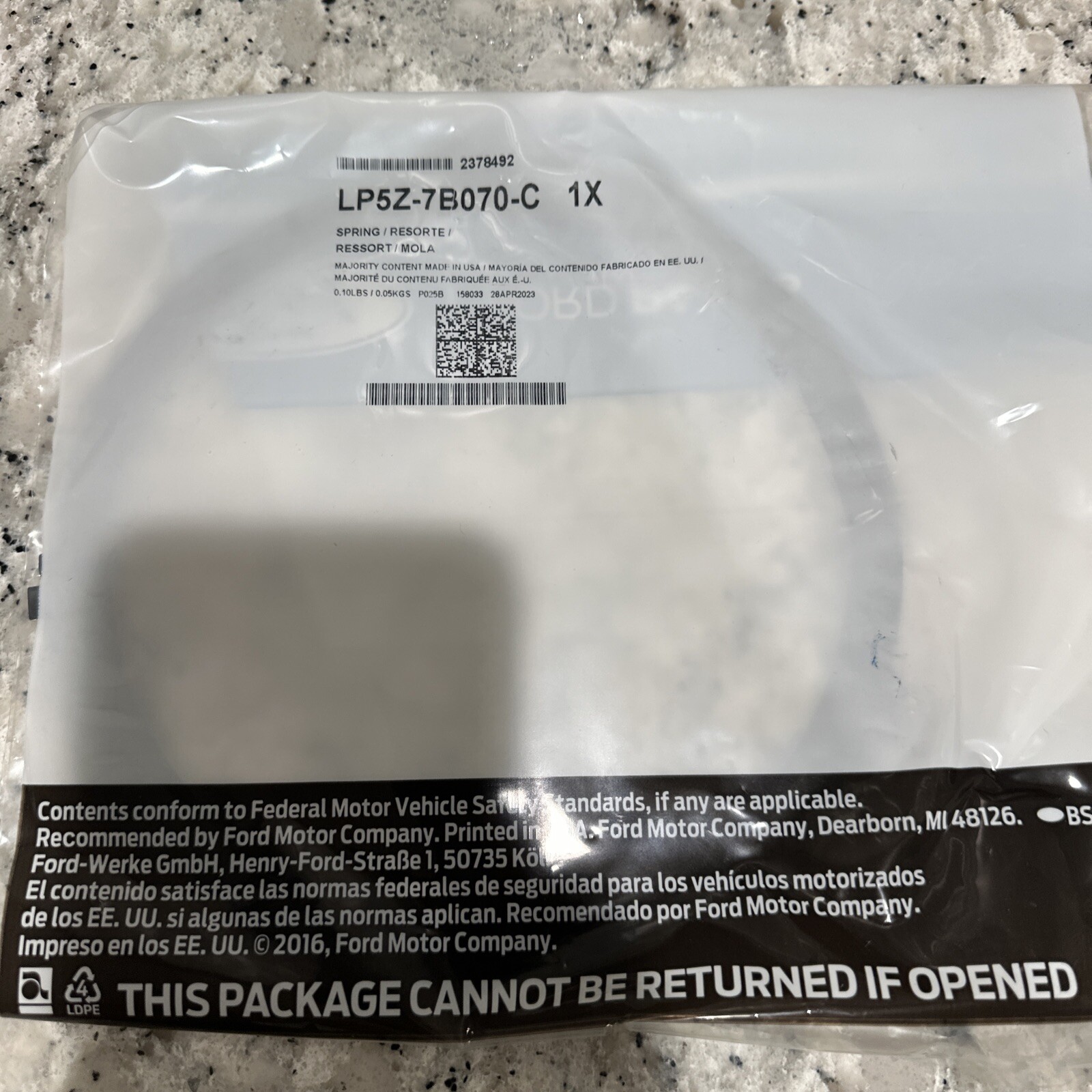 Genuine Ford Clutch Piston Disc Spring LP5Z-7B070-C