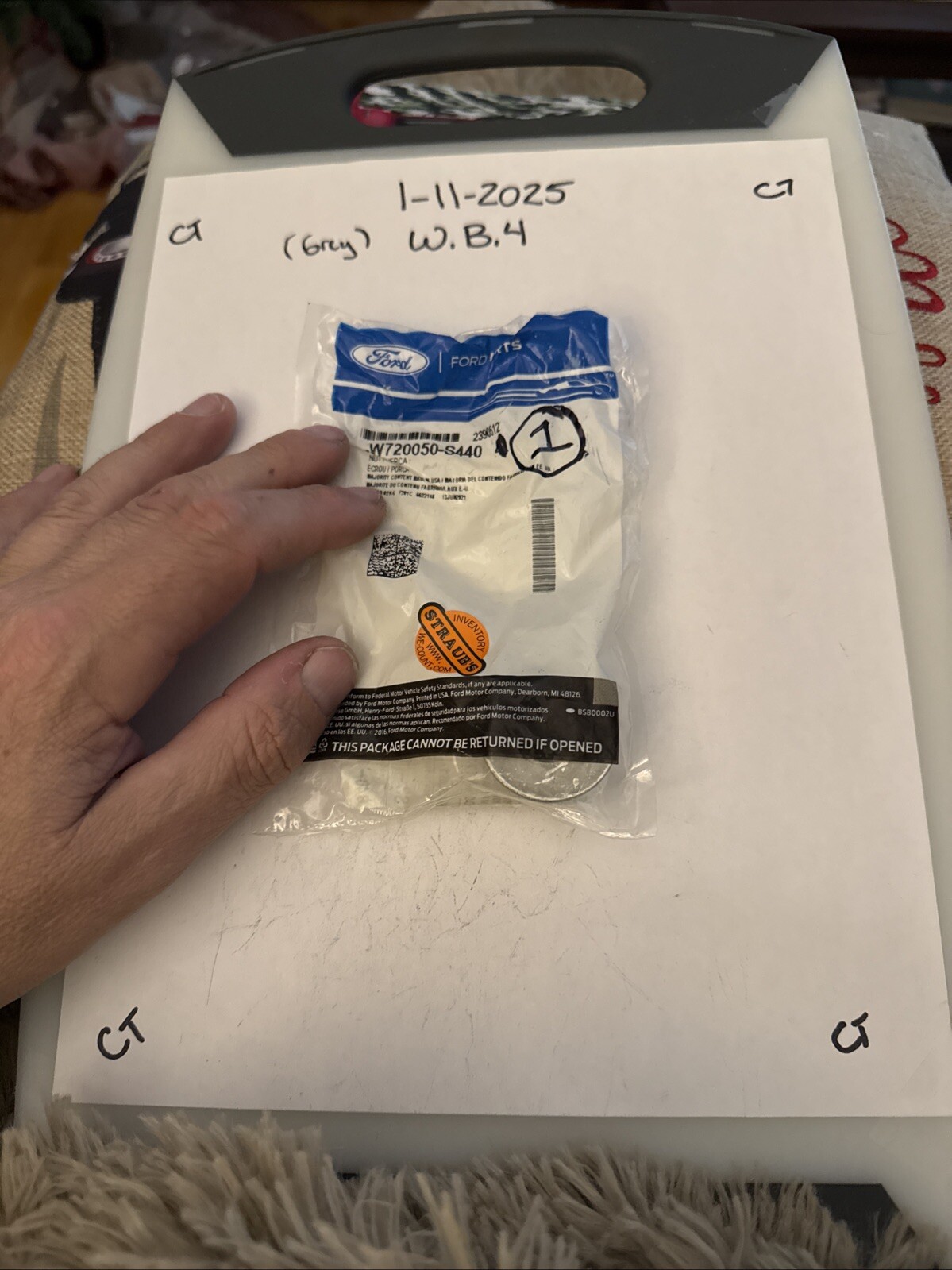 Genuine Ford Ft Lower Control Arm Retainer Nut W720050-S440