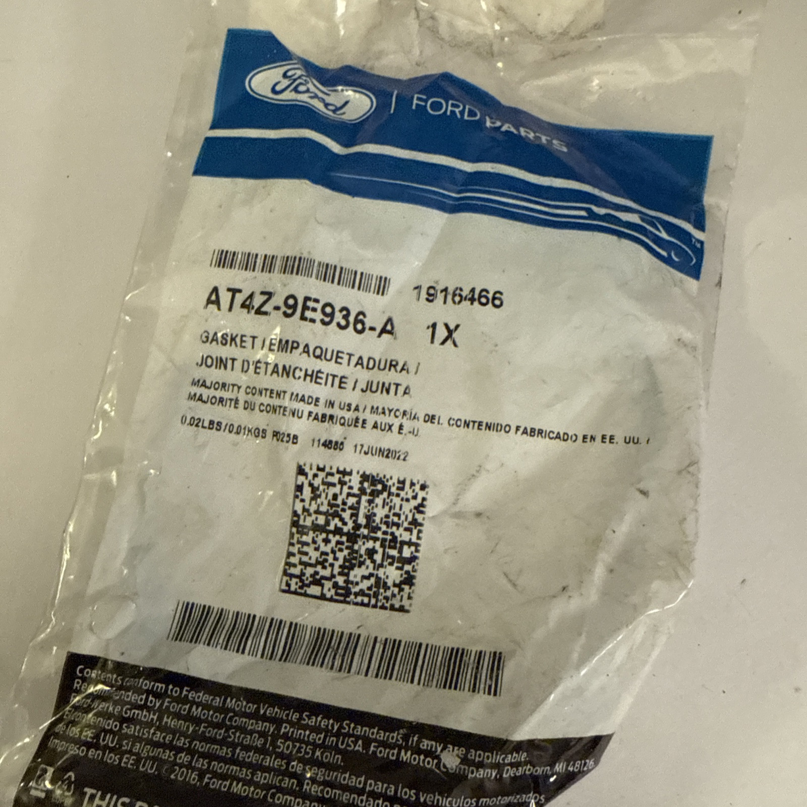 Genuine Ford Fuel Injection Throttle Body Mounting Gasket AT4Z-9E936-A - Image 3