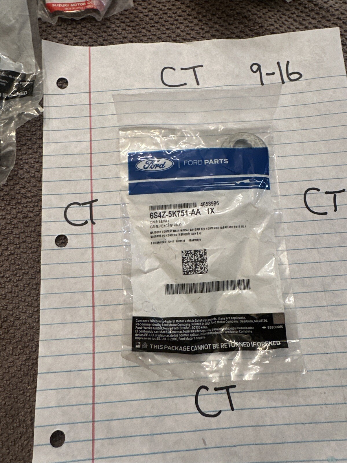 Genuine Ford Lower Control Arm Cam 6S4Z-5K751-AA