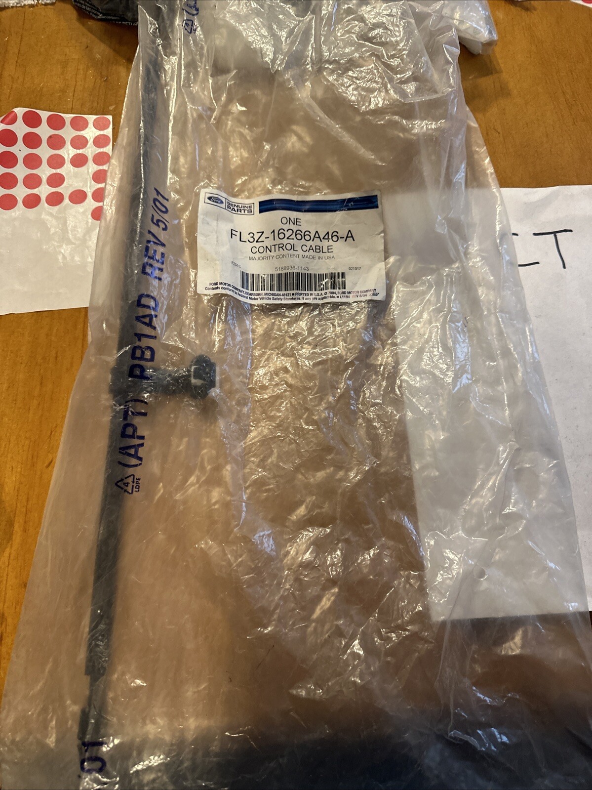 Genuine Ford OEM Passenger Door Right Upper Release Cable FL3Z-16266A46-A - Image 3