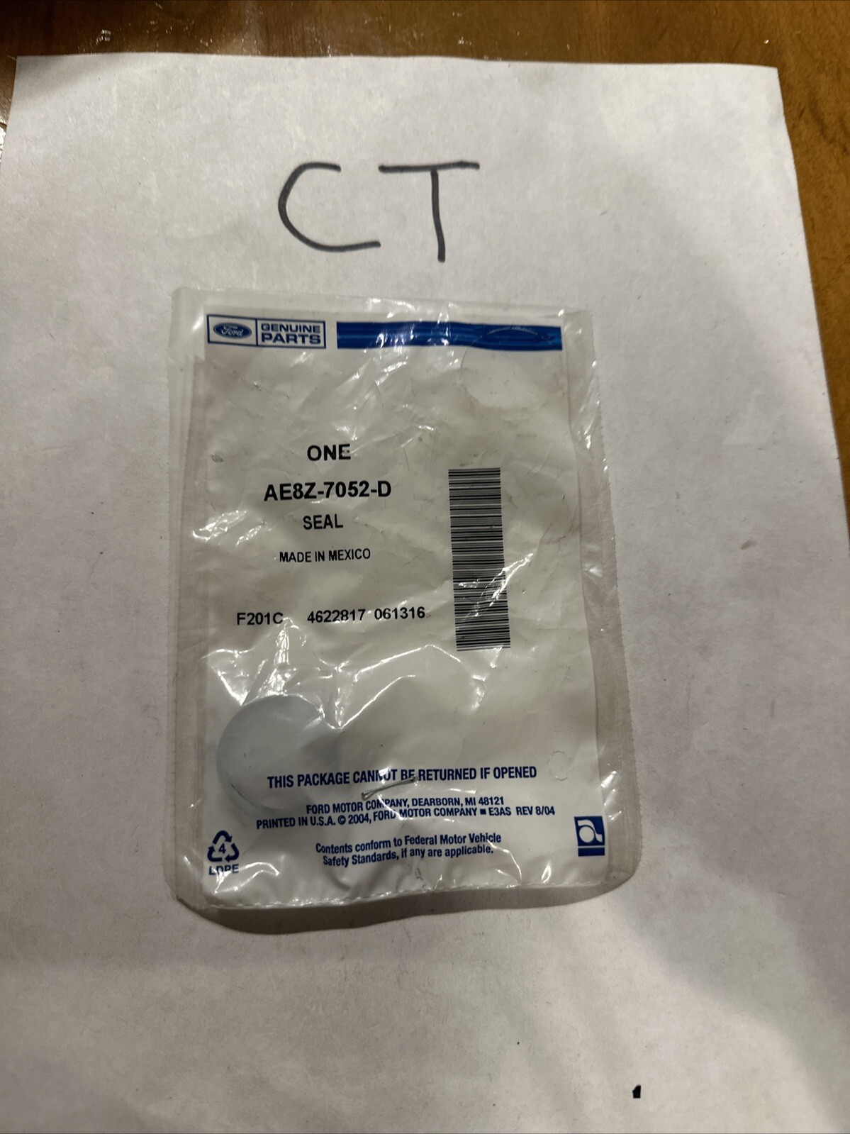 Genuine Ford Seal Assembly Oil AE8Z-7052-D