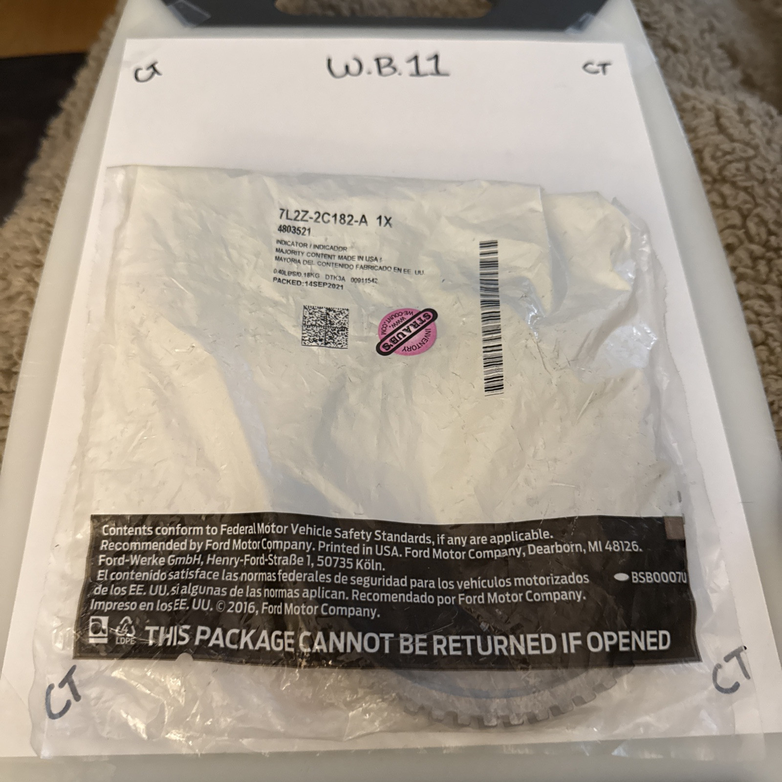 Genuine Ford Sensor Ring 7L2Z-2C182-A